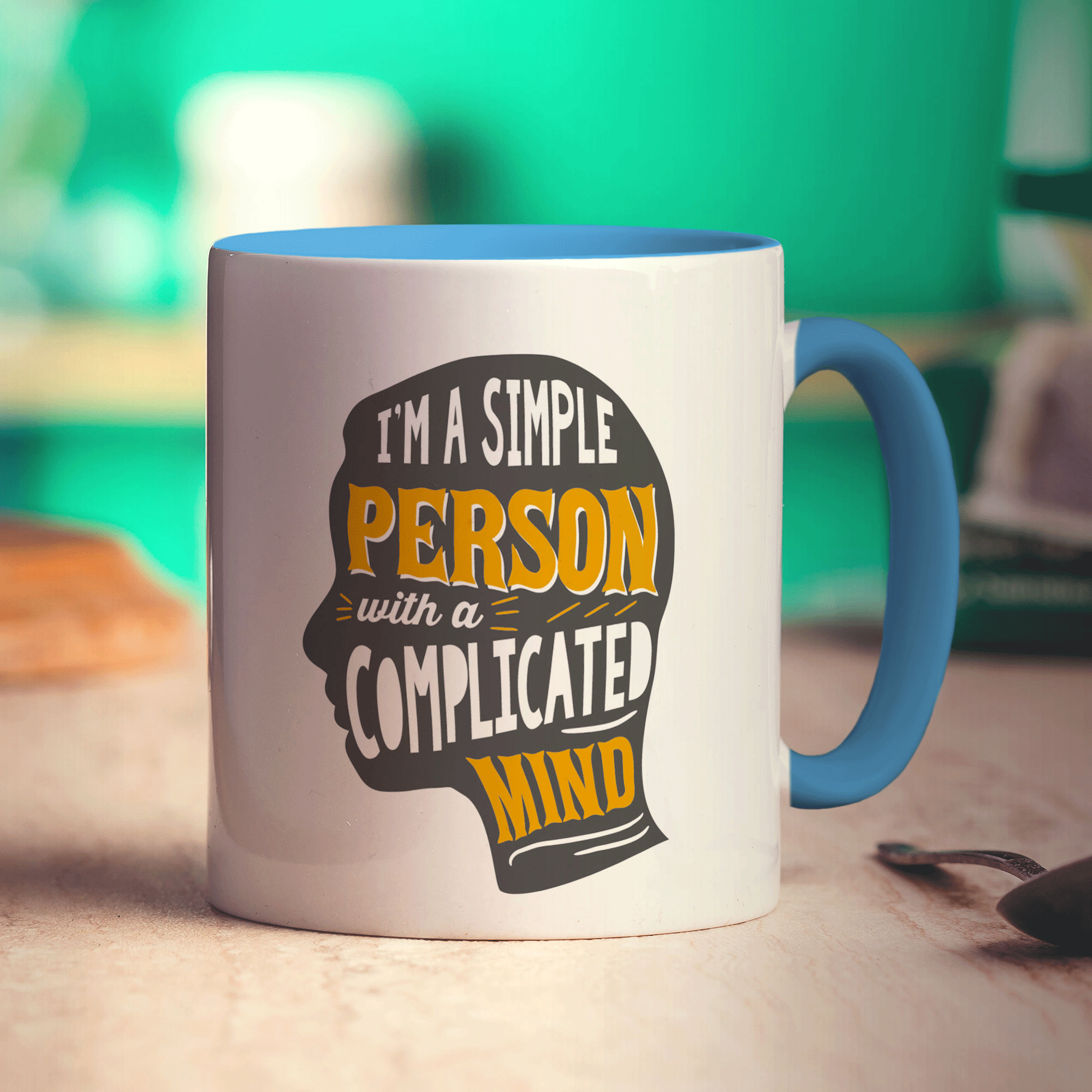 I'm a Simple Person with a Complicated Mind Mug - Standard 330ml (11oz) / Blue