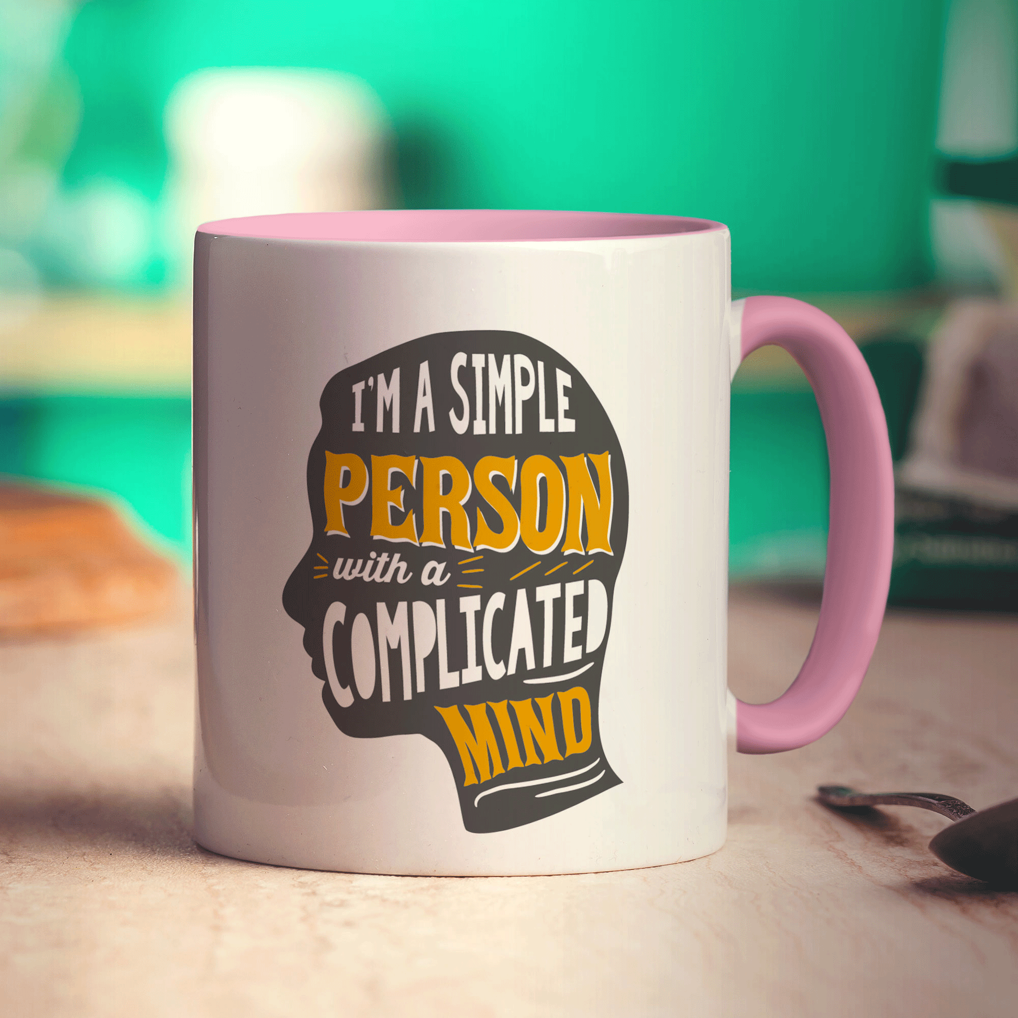 I'm a Simple Person with a Complicated Mind Mug - Standard 330ml (11oz) / Pink
