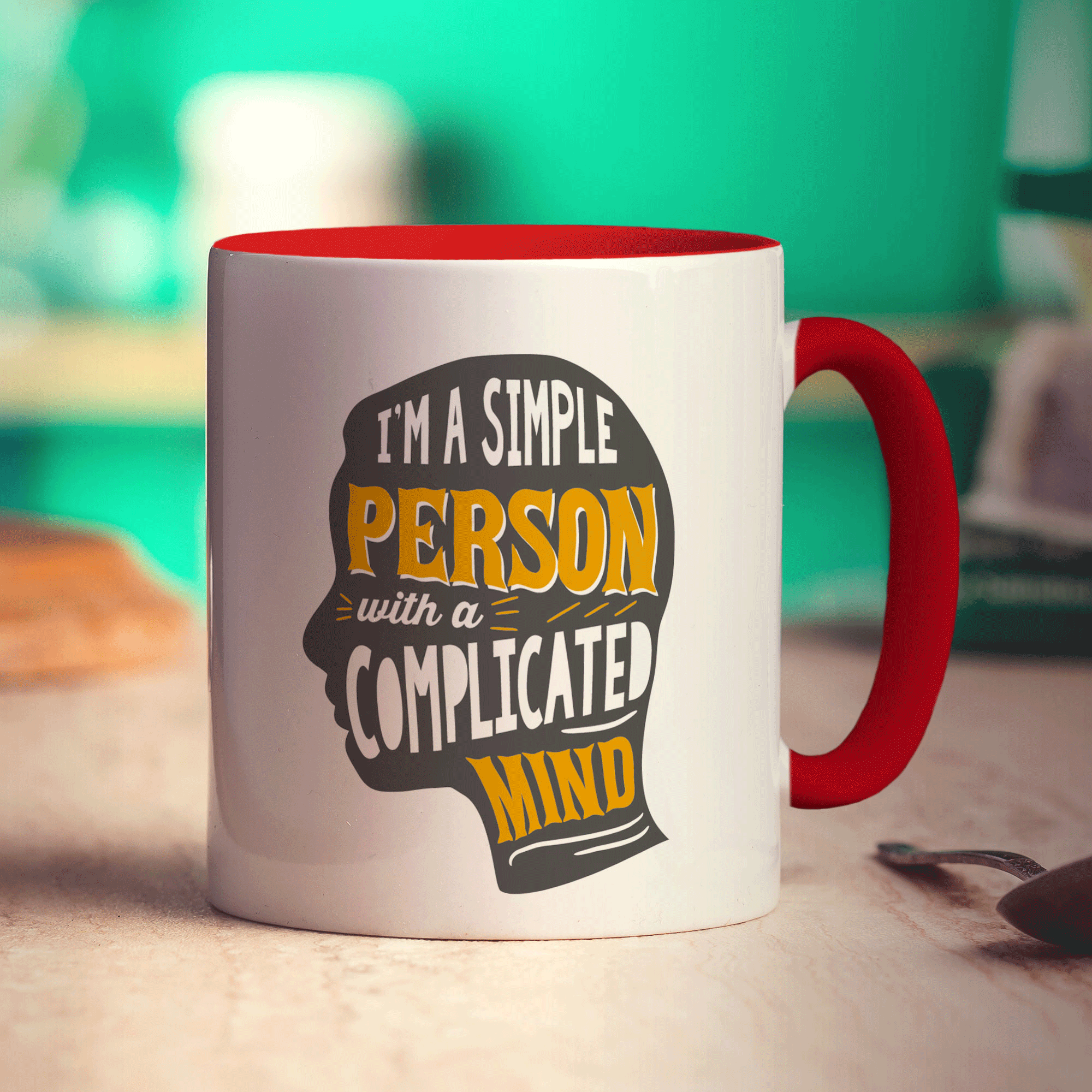 I'm a Simple Person with a Complicated Mind Mug - Standard 330ml (11oz) / Red