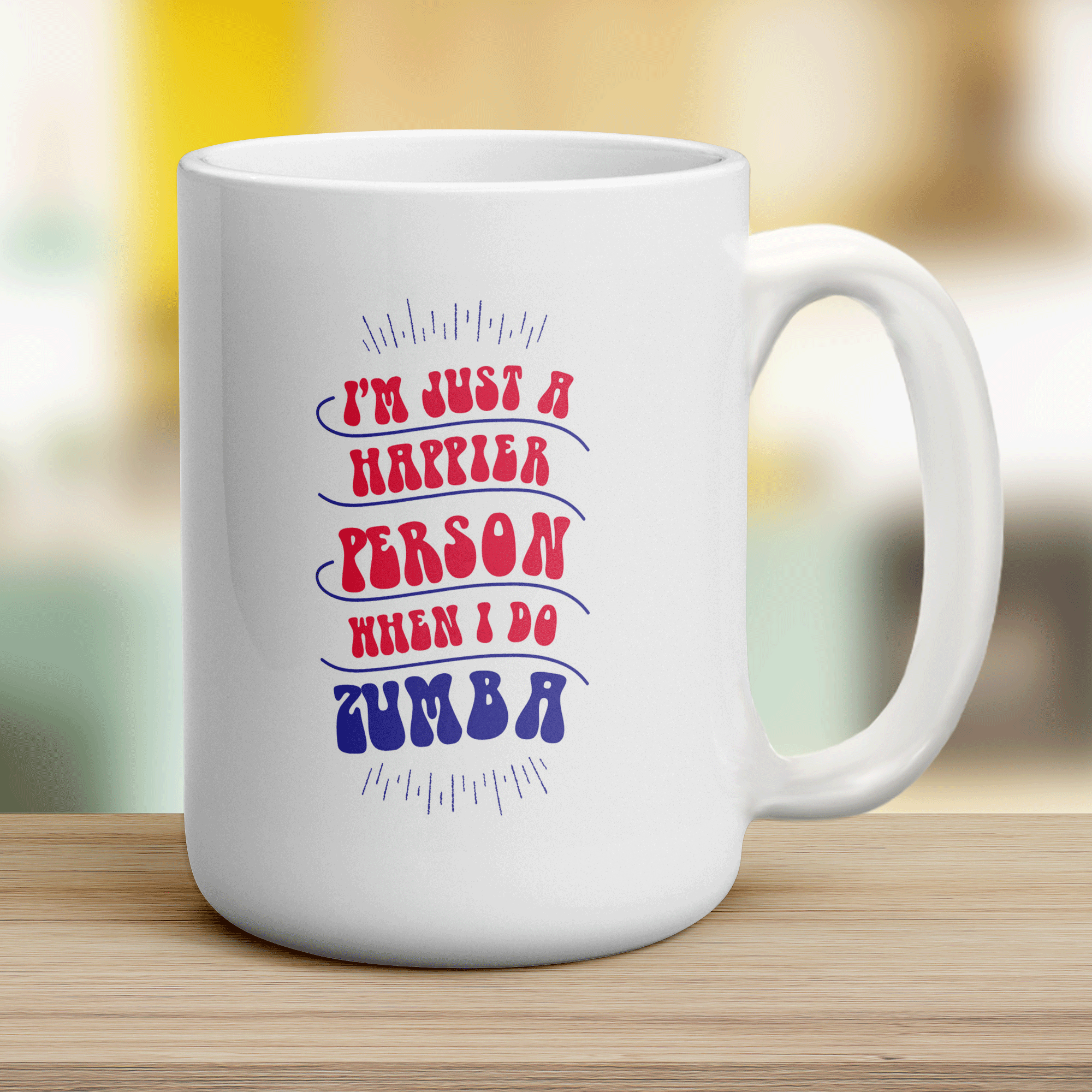 I'm Just a Happier Person When I Do Zumba Mug - Jumbo 440ml (15oz) / White
