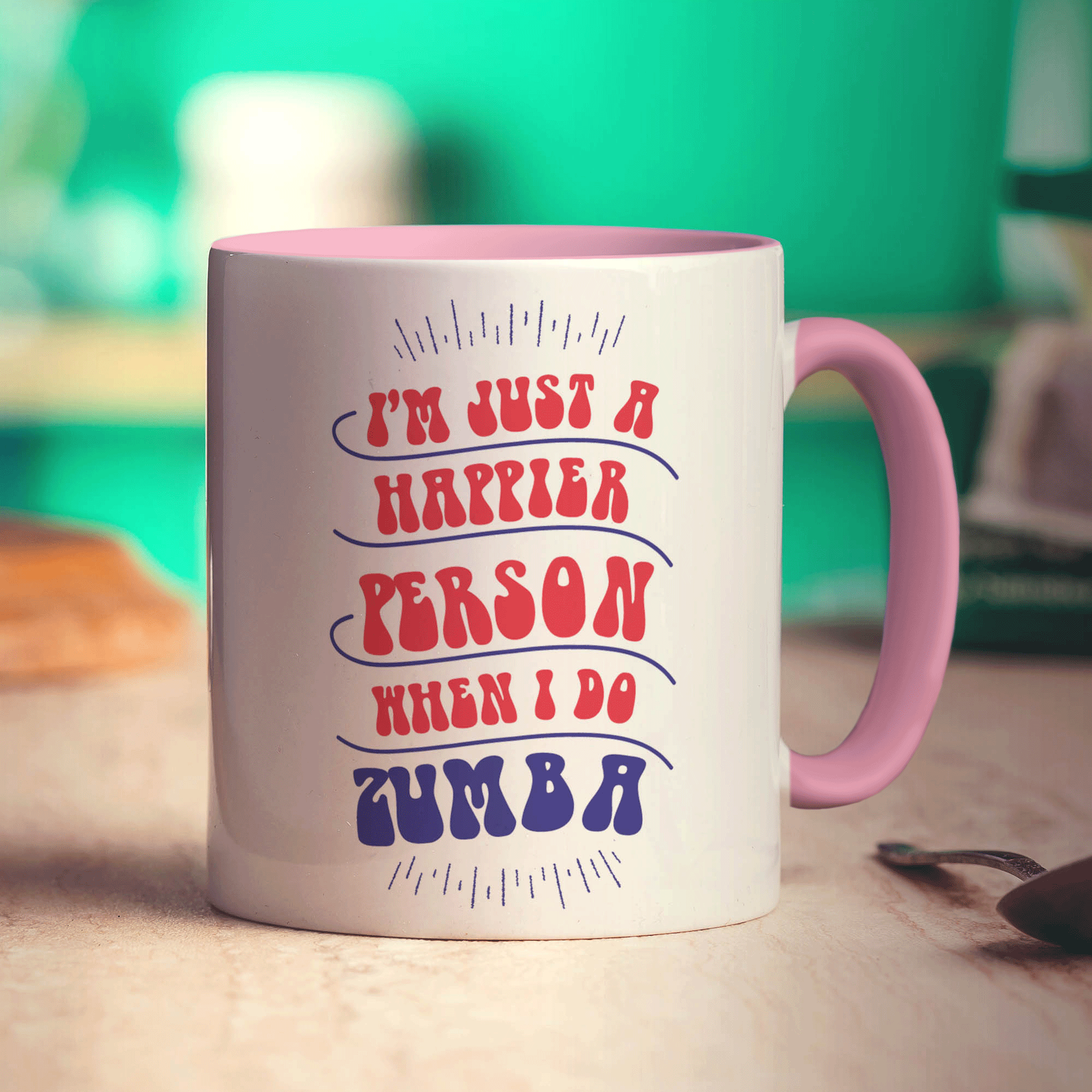 I'm Just a Happier Person When I Do Zumba Mug - Standard 330ml (11oz) / Pink