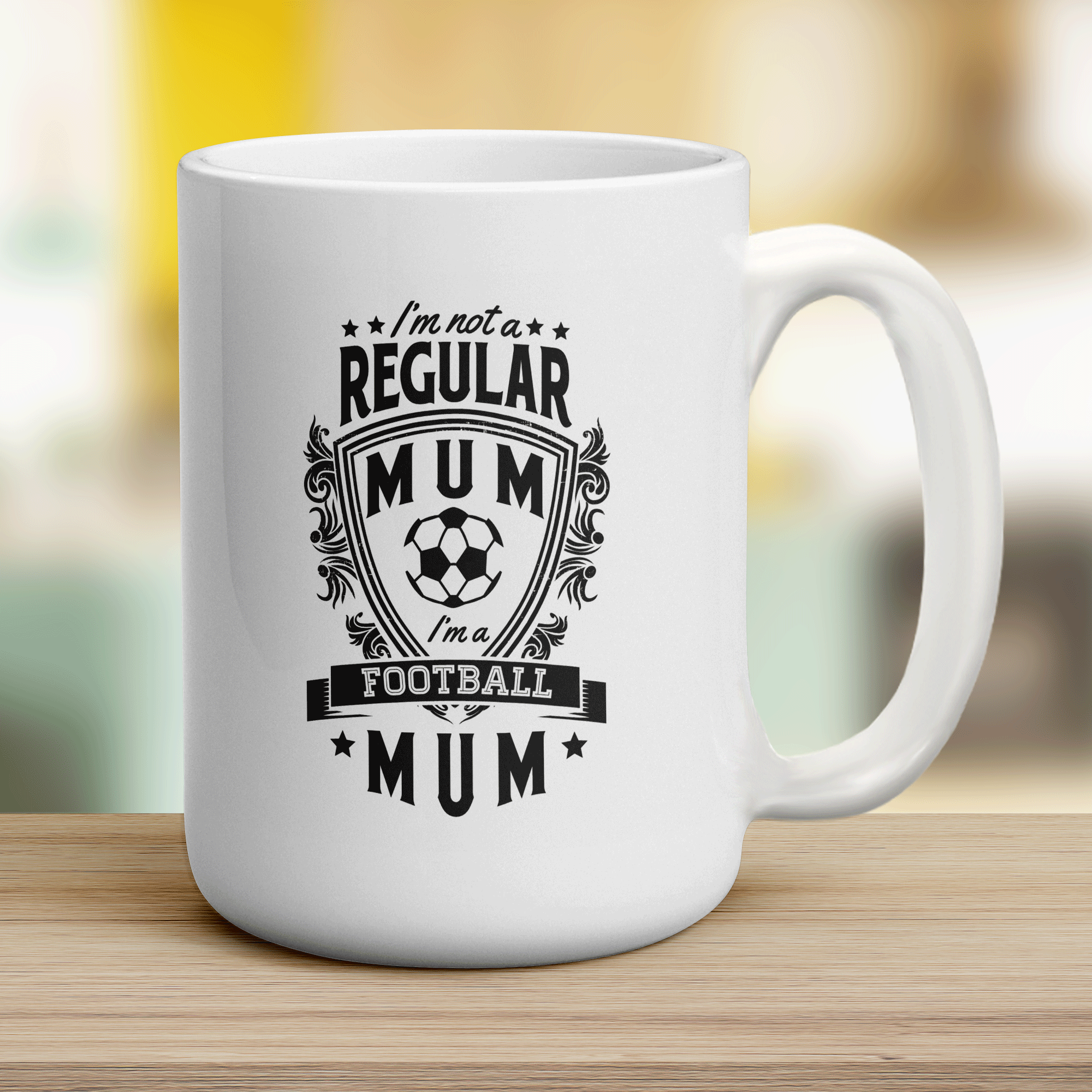 I'm Not A Regular Mum I'm A Football Mum Mug - Jumbo 440ml (15oz) / White
