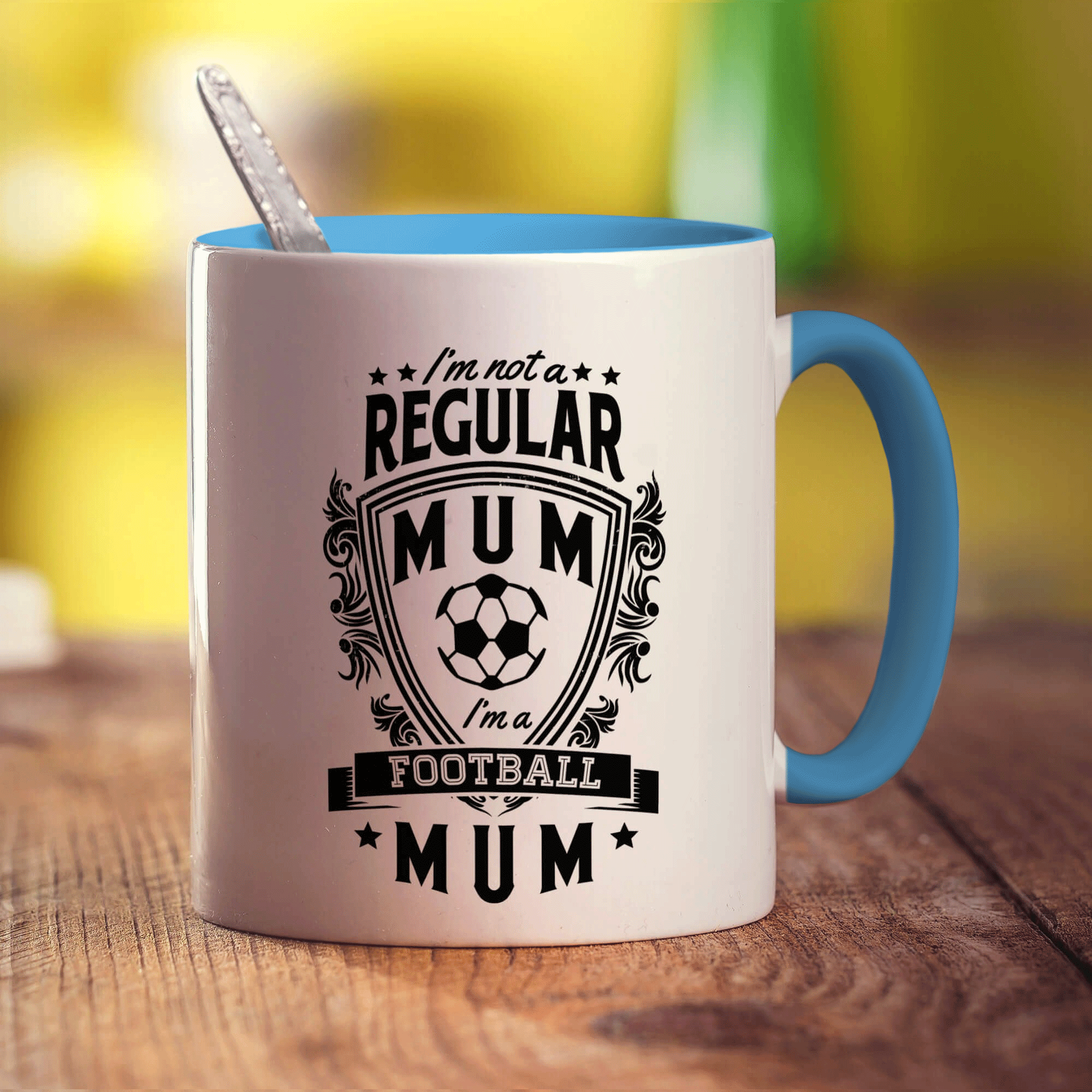 I'm Not A Regular Mum I'm A Football Mum Mug - Standard 330ml (11oz) / Blue