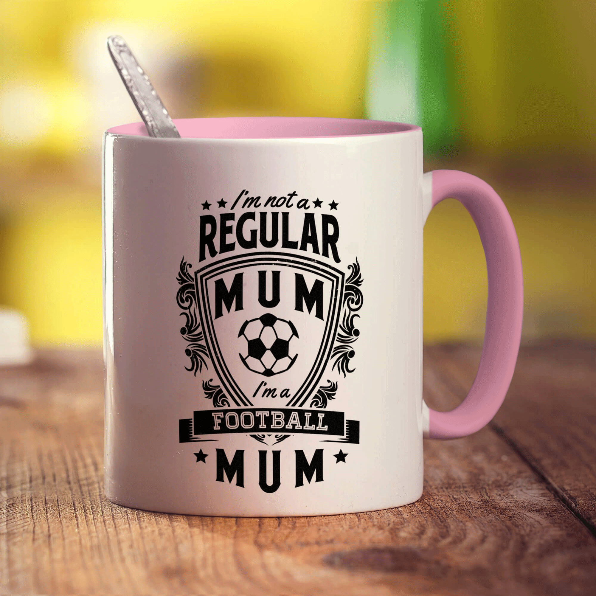 I'm Not A Regular Mum I'm A Football Mum Mug - Standard 330ml (11oz) / Pink