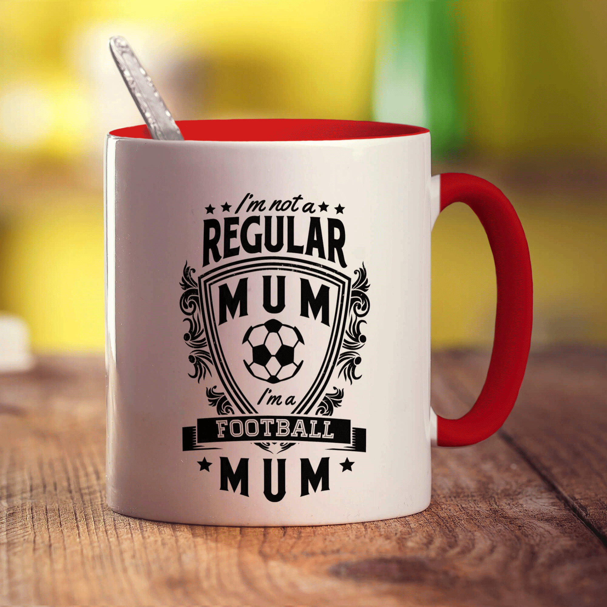 I'm Not A Regular Mum I'm A Football Mum Mug - Standard 330ml (11oz) / Red