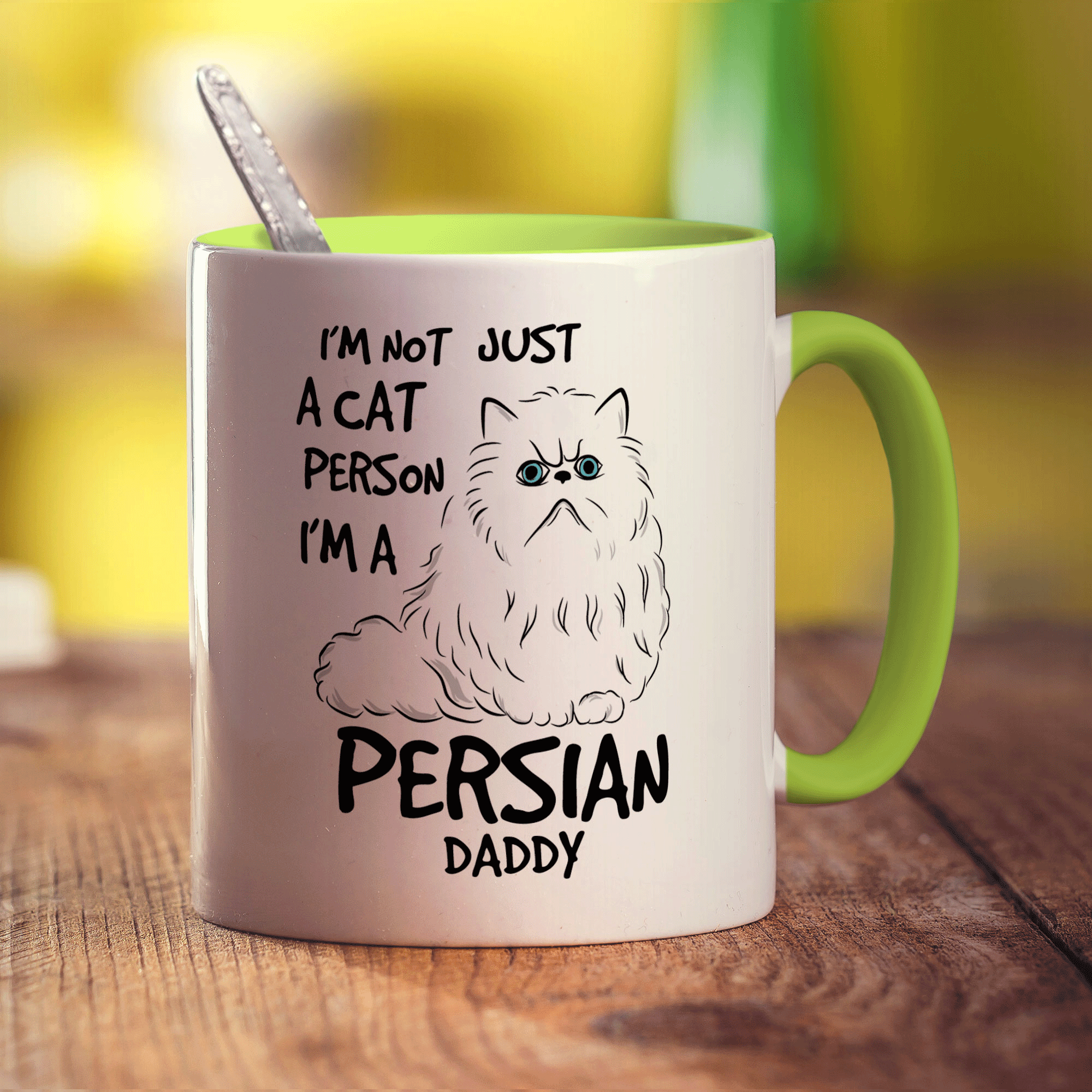 I'm Not Just A Cat Person I'm A Persian Daddy Mug - Standard 330ml (11oz) / Green