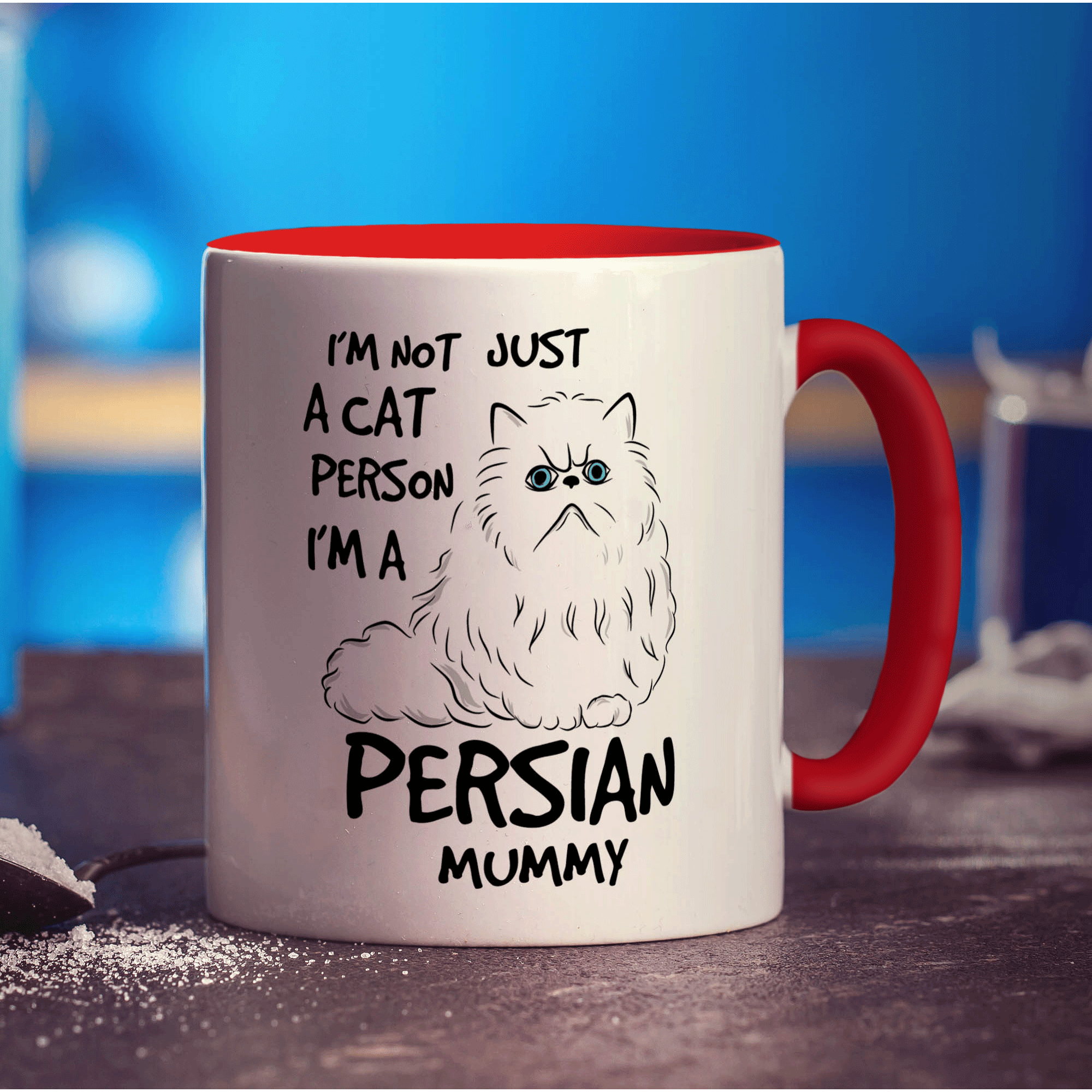 I'm Not Just A Cat Person I'm a Persian Mummy Mug - Standard 330ml (11oz) / Red