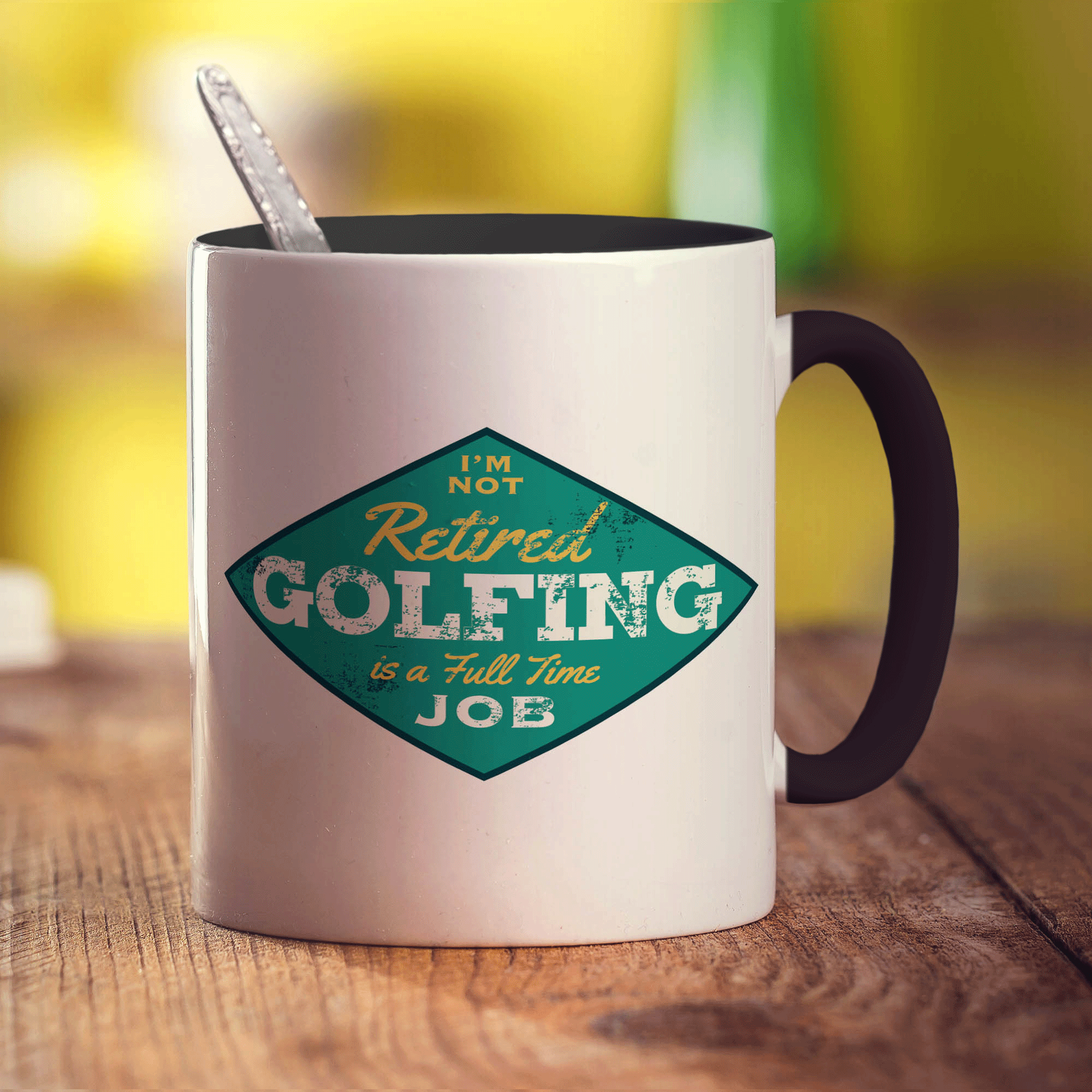 I'm Not Retired, Golfing is a Full Time Job Mug - Standard 330ml (11oz) / Black