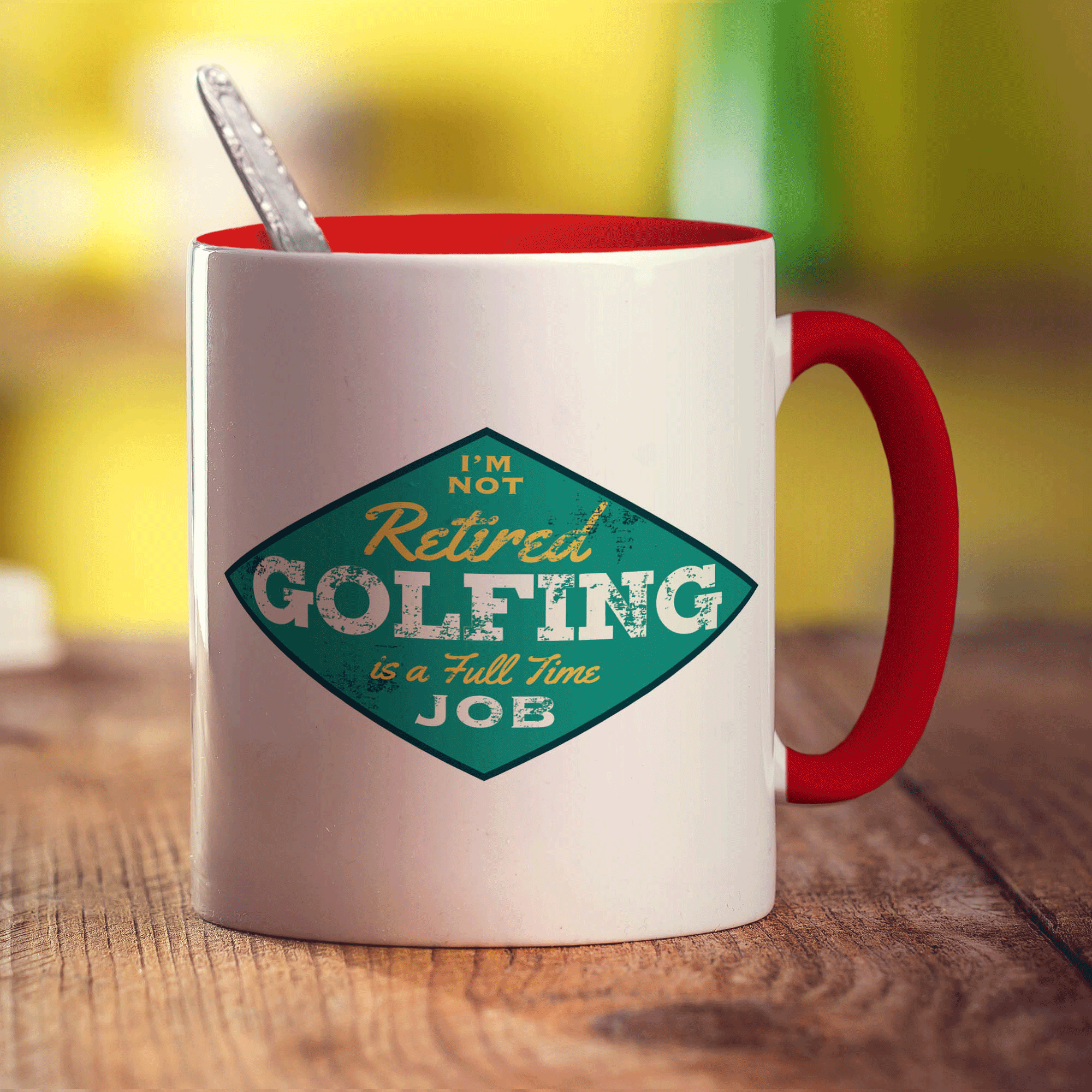 I'm Not Retired, Golfing is a Full Time Job Mug - Standard 330ml (11oz) / Red