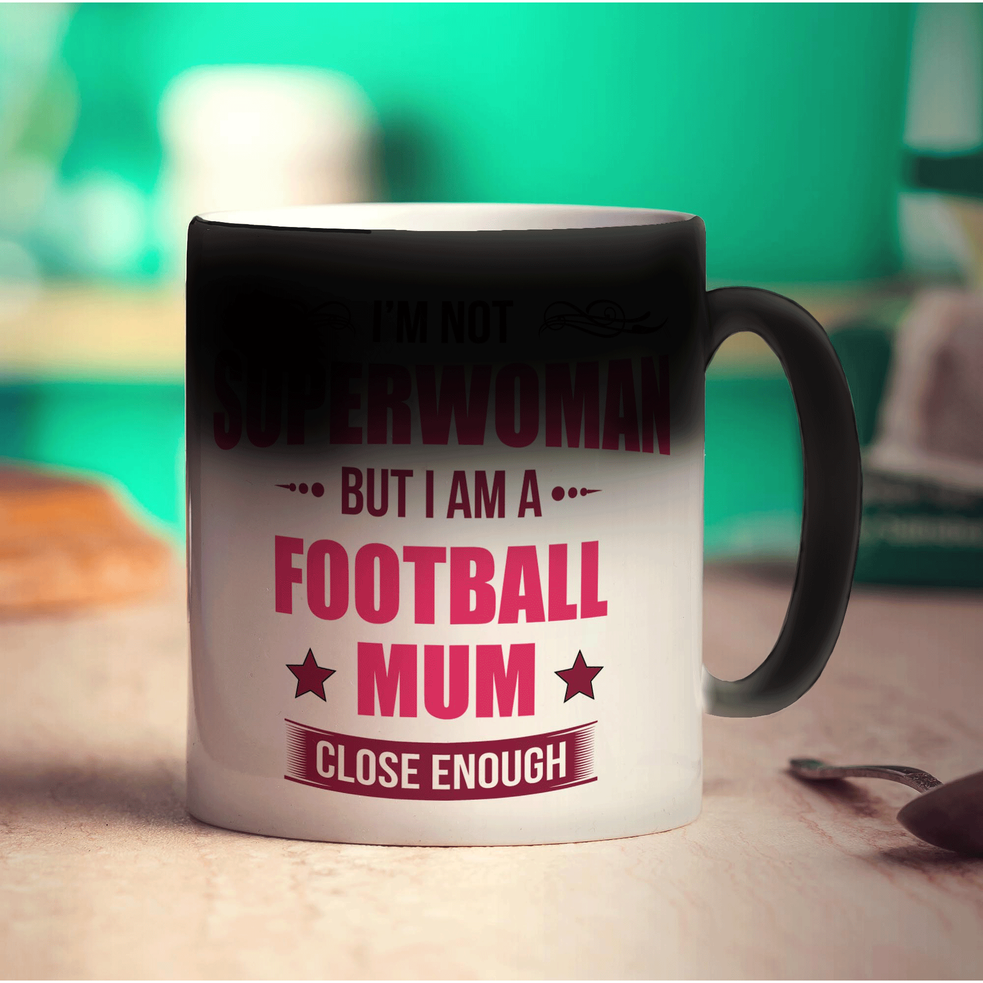 I'm Not Superwoman But I Am A Football Mum... Close Enough Mug - Standard 330ml (11oz) / Magic Mug