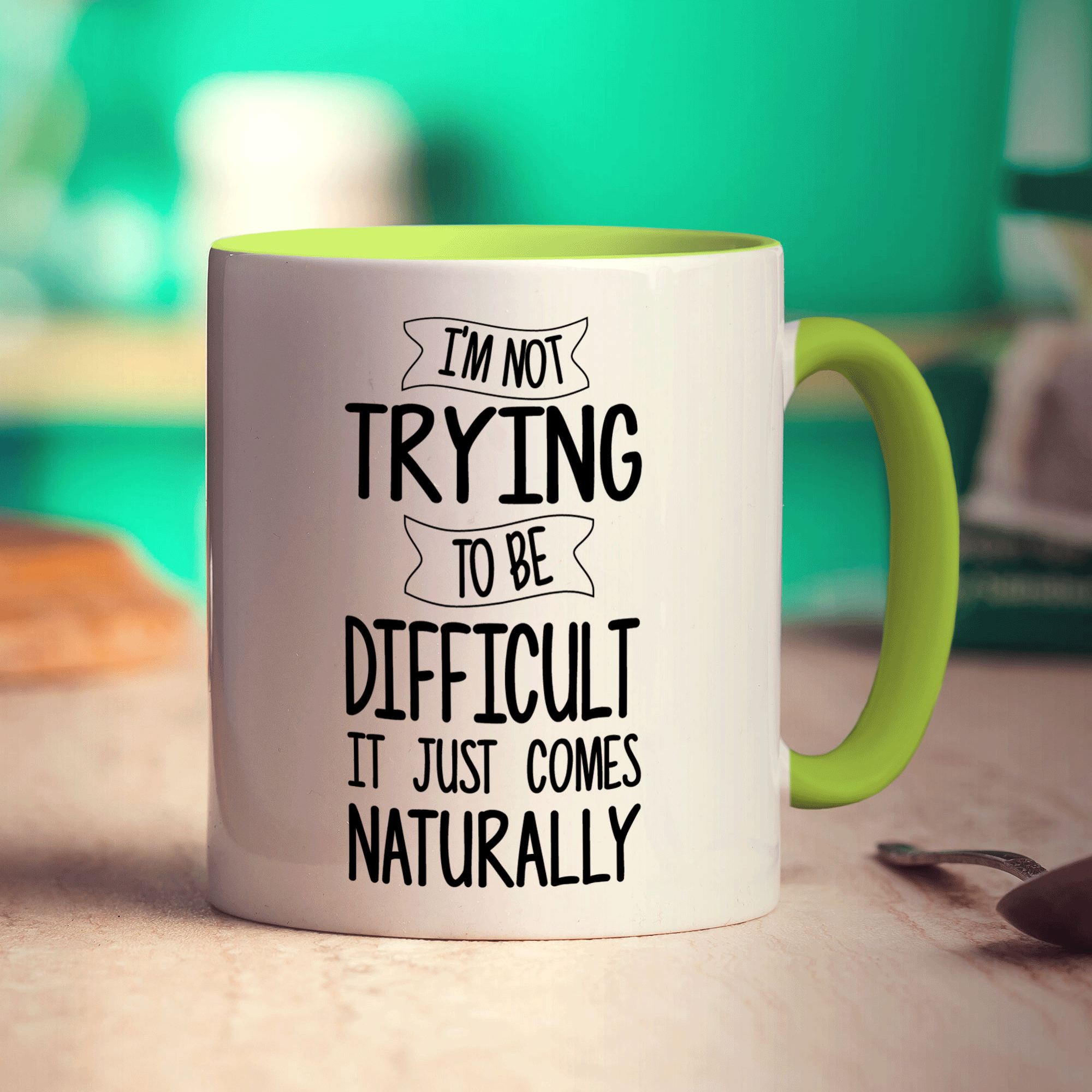 I'm Not Trying to Be Difficult It Just Comes Naturally Mug - Standard 330ml (11oz) / Green