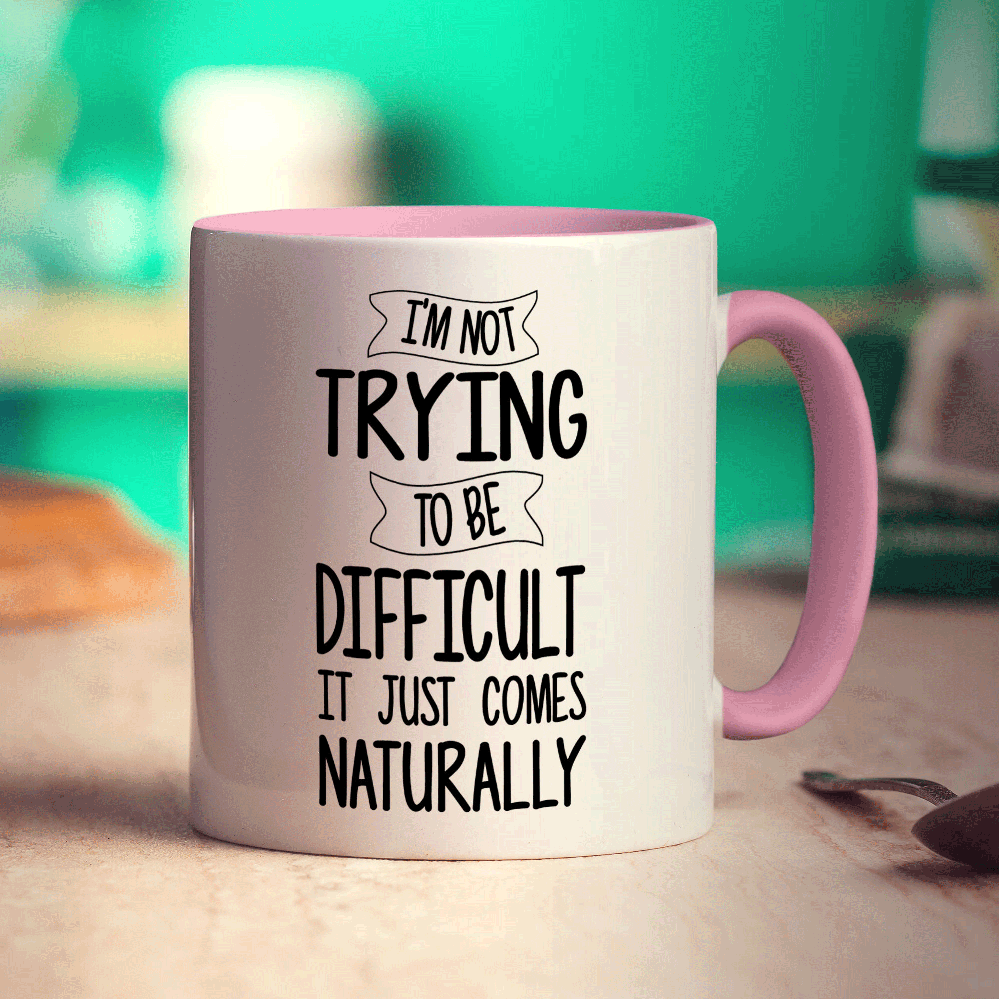 I'm Not Trying to Be Difficult It Just Comes Naturally Mug - Standard 330ml (11oz) / Pink