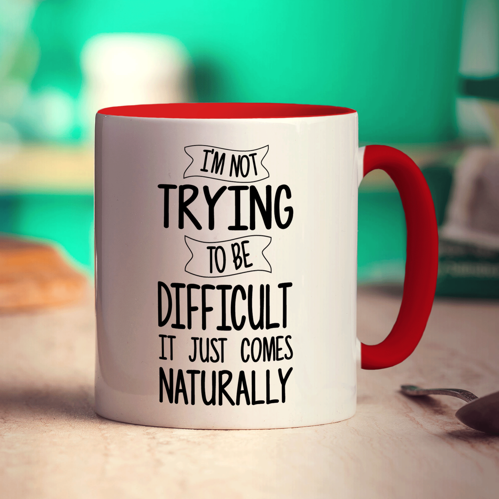 I'm Not Trying to Be Difficult It Just Comes Naturally Mug - Standard 330ml (11oz) / Red