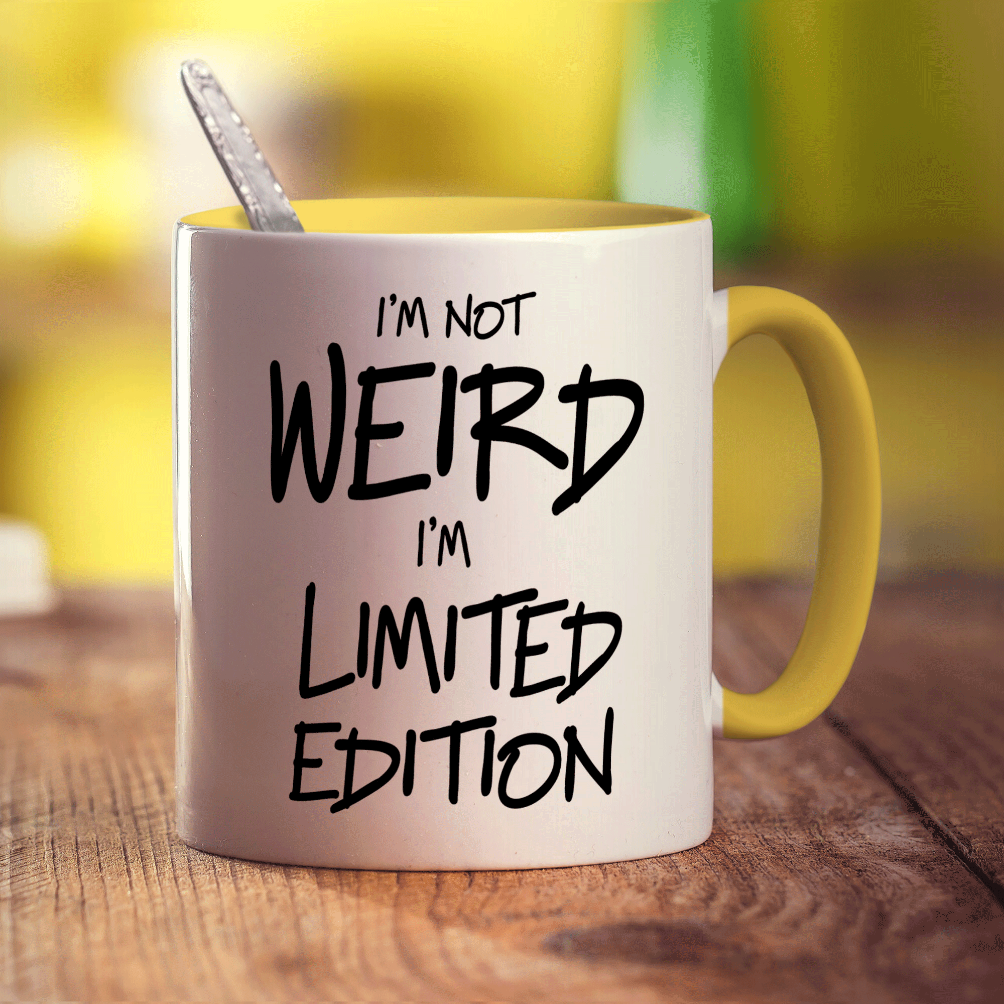 I'm Not Weird I'm Limited Edition Mug - Standard 330ml (11oz) / Yellow