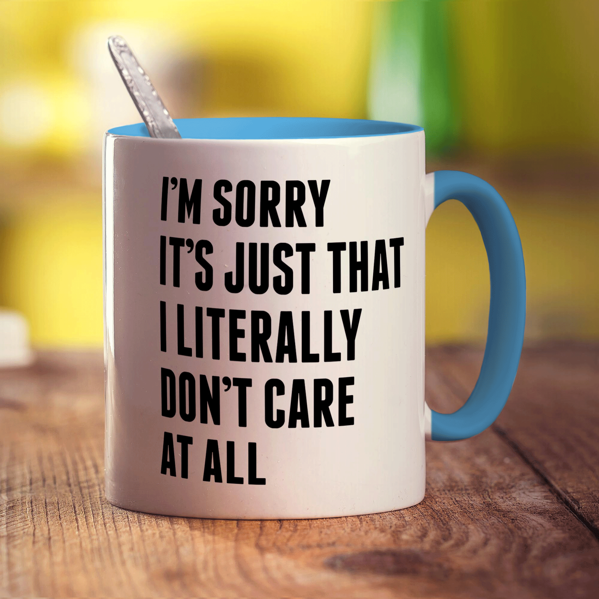 I'm Sorry It's Just That I Literally Don't Care At All Mug - Standard 330ml (11oz) / Blue