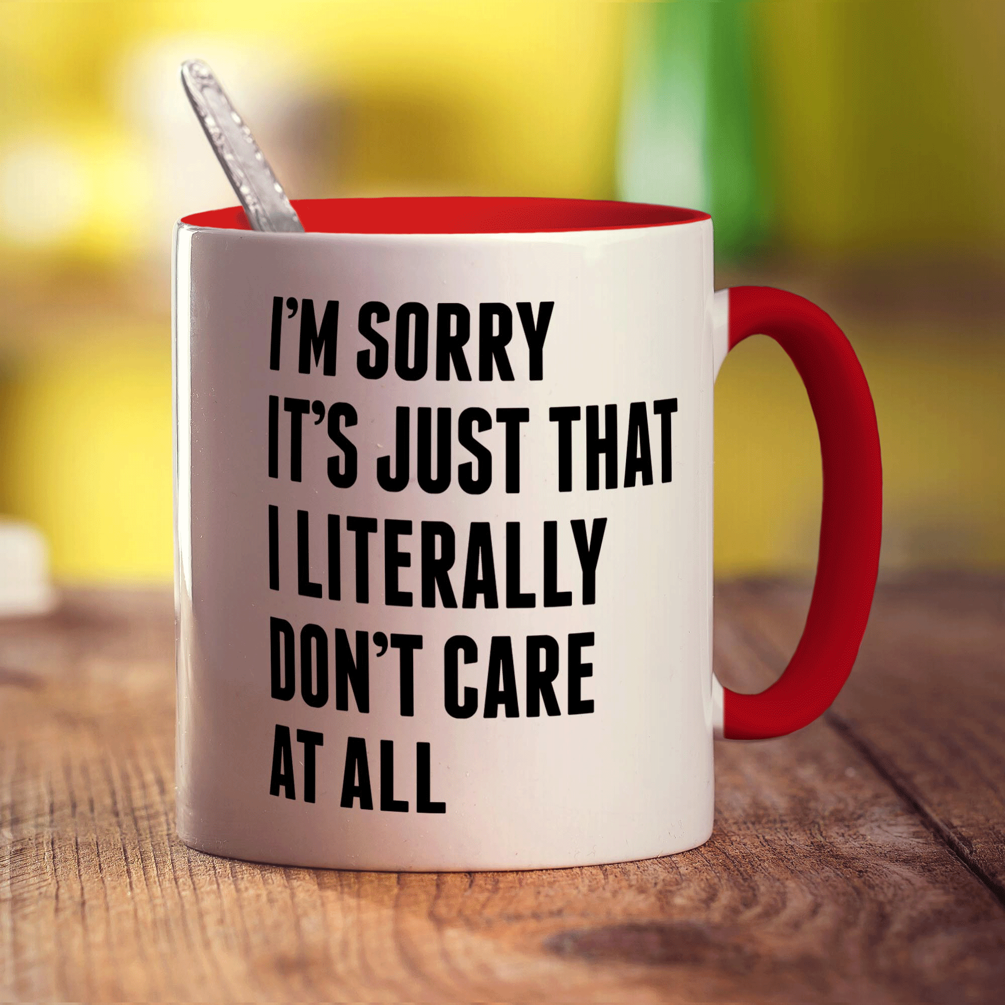 I'm Sorry It's Just That I Literally Don't Care At All Mug - Standard 330ml (11oz) / Red