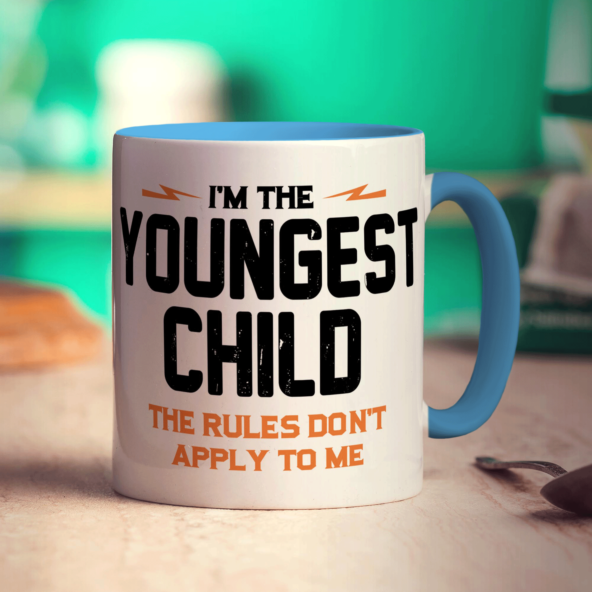 I'm The Youngest Child, the Rules Don't Apply To Me Mug - Standard 330ml (11oz) / Blue