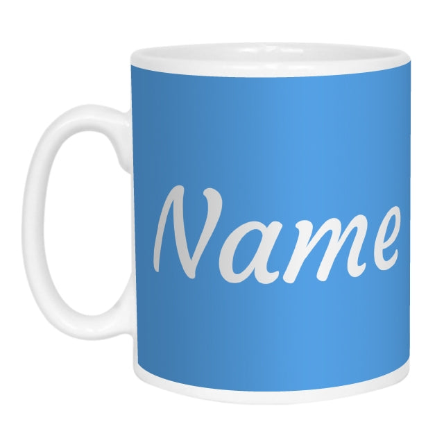 Personalised Blue Mug With Name