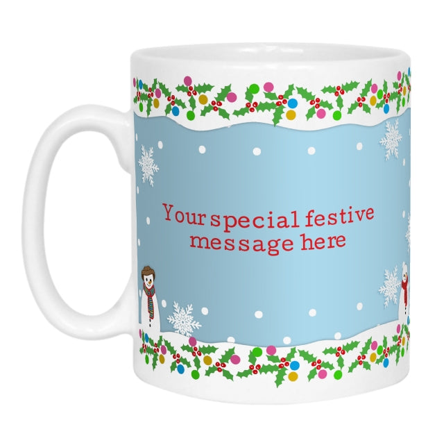 Snowmen Personalised Photo Mug