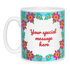 Colourful Flower Frame Photo Mug