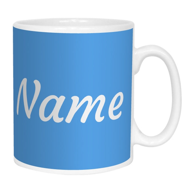 Personalised Blue Mug With Name