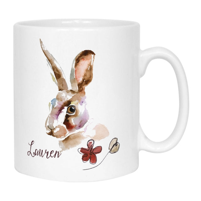 Watercolour Hare Mug by Harriet Perkins