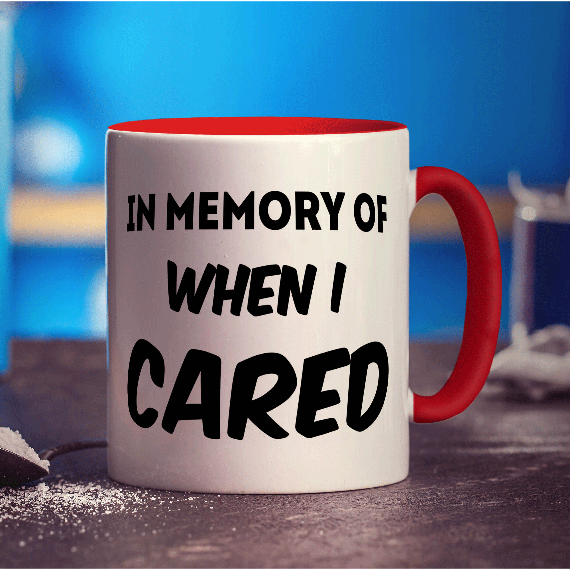 In Memory of When I Cared Mug