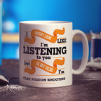 In My Head I'm Clay Pigeon Shooting Mug - Standard 330ml (11oz) / White
