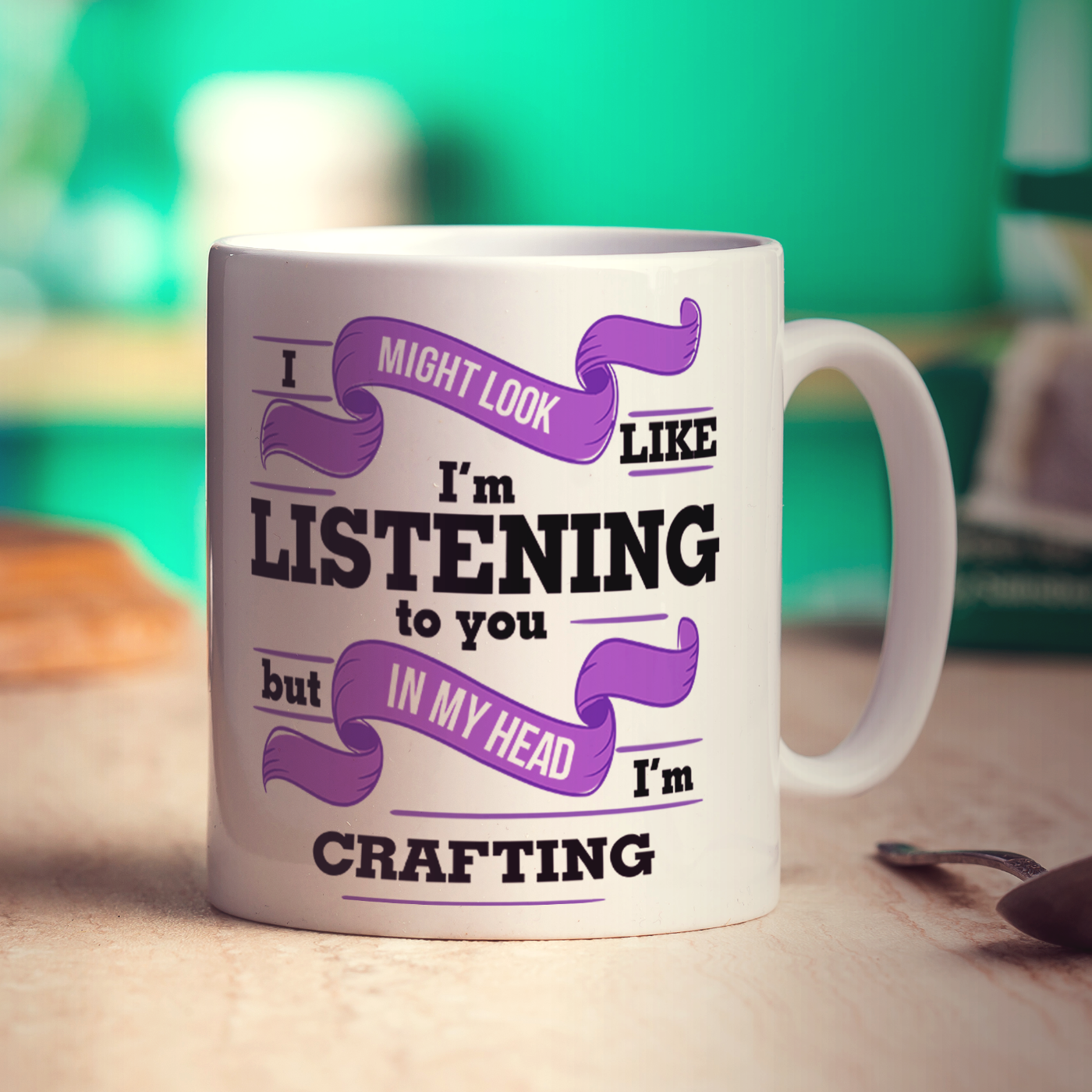 I Might Look Like I'm Listening to you But In My Head I'm Crafting Mug - Standard 330ml (11oz) / White