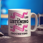 In My Head I'm Crocheting Mug - Standard 330ml (11oz) / White