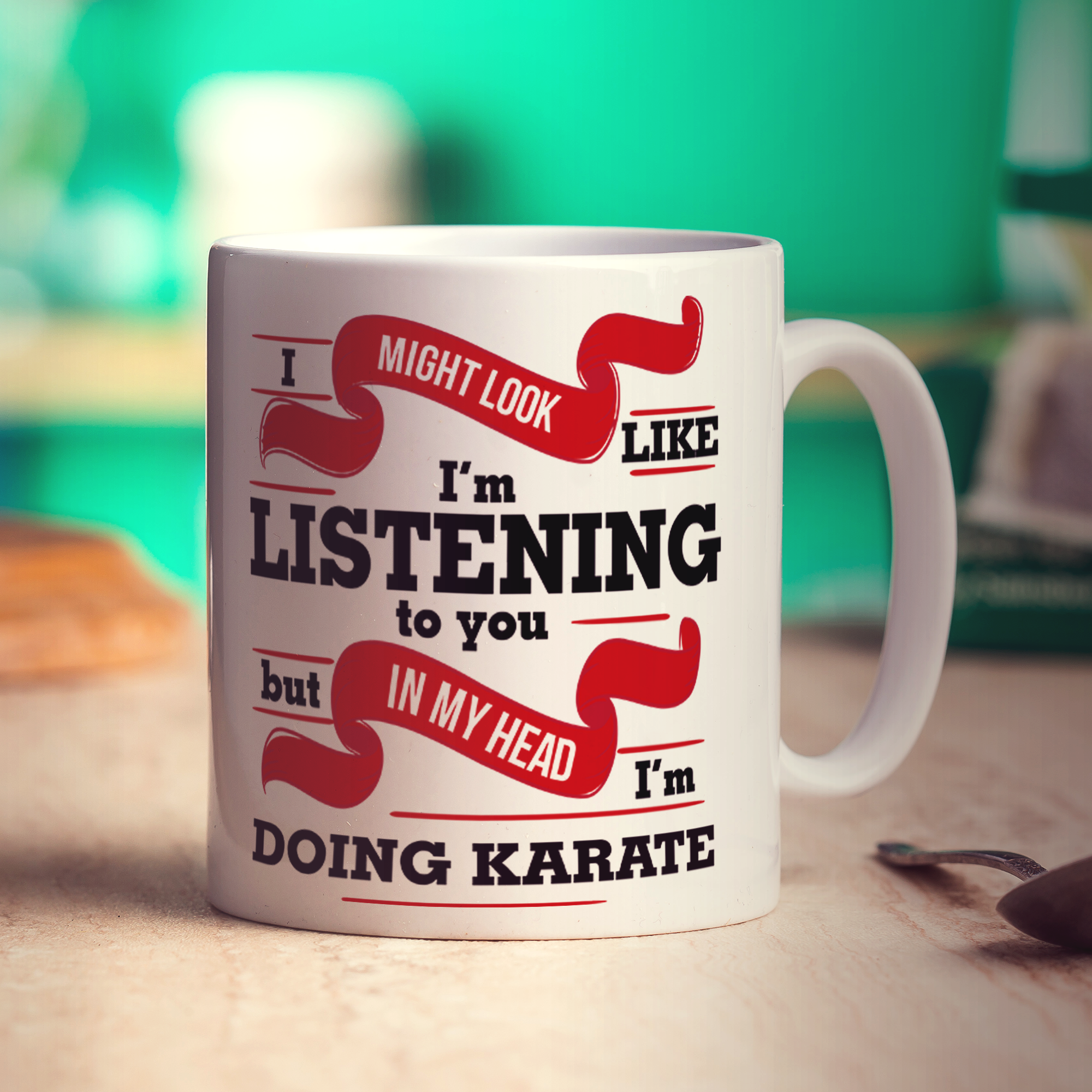 In My Head I'm Doing Karate Mug