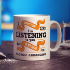 In My Head I'm Flower Arranging Mug - Standard 330ml (11oz) / White
