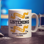 In My Head I'm Model Aircraft Flying Mug - Standard 330ml (11oz) / White