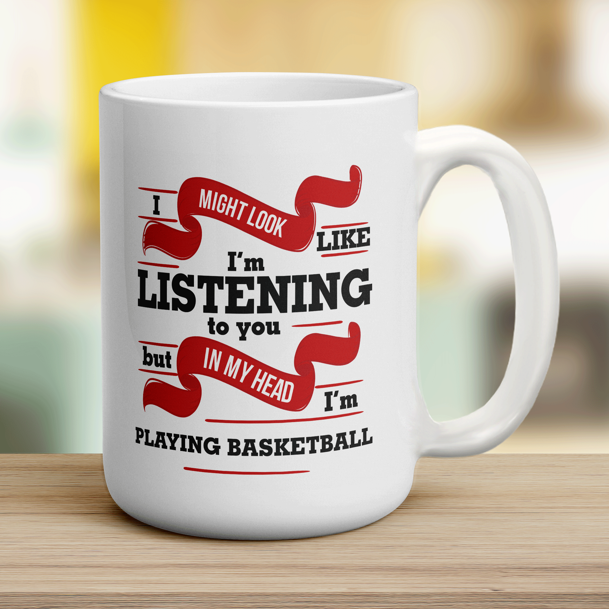 In My Head I'm Playing Basketball Mug