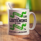 In My Head I'm Playing Lacrosse Mug - Standard 330ml (11oz) / White