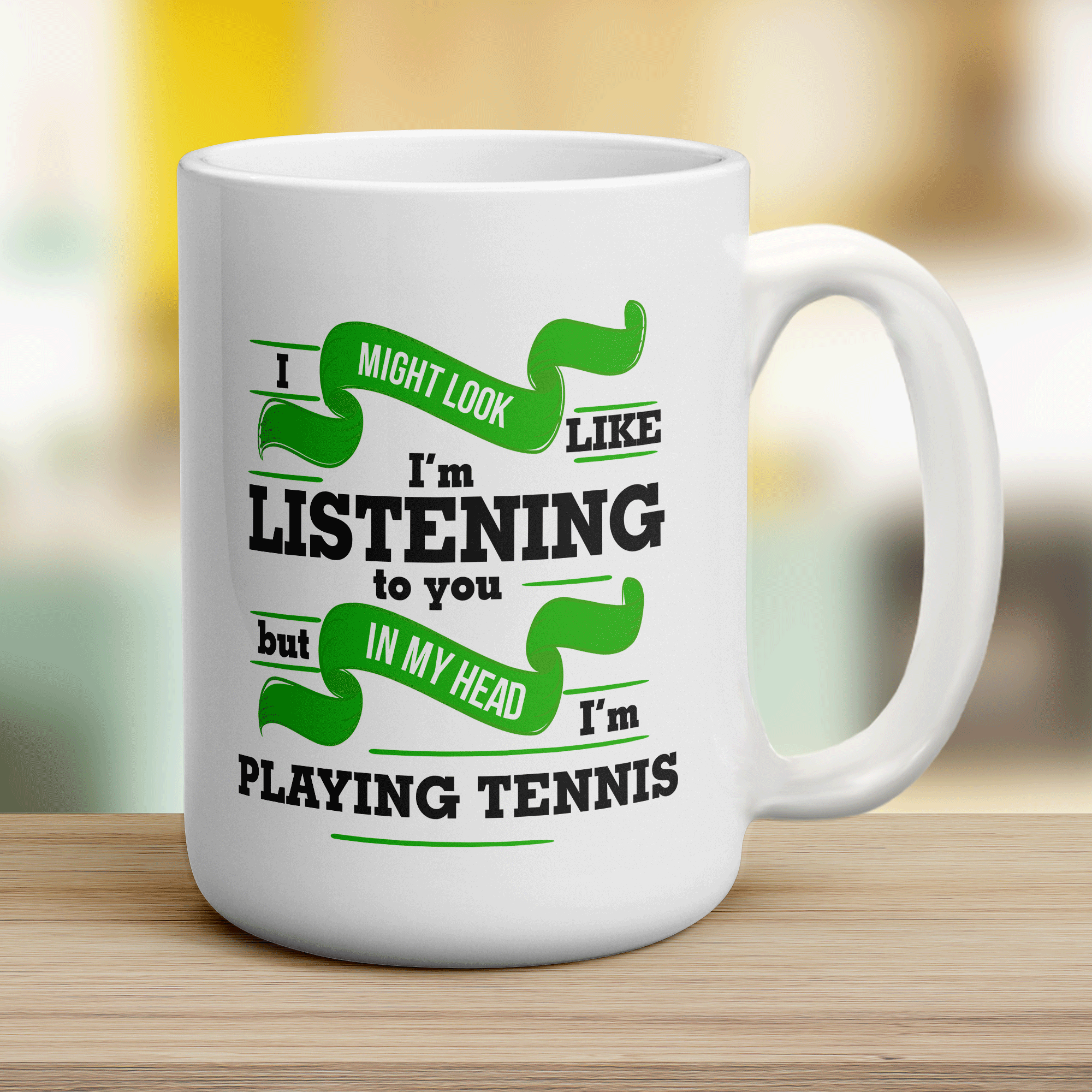 In My Head I'm Playing Tennis Mug