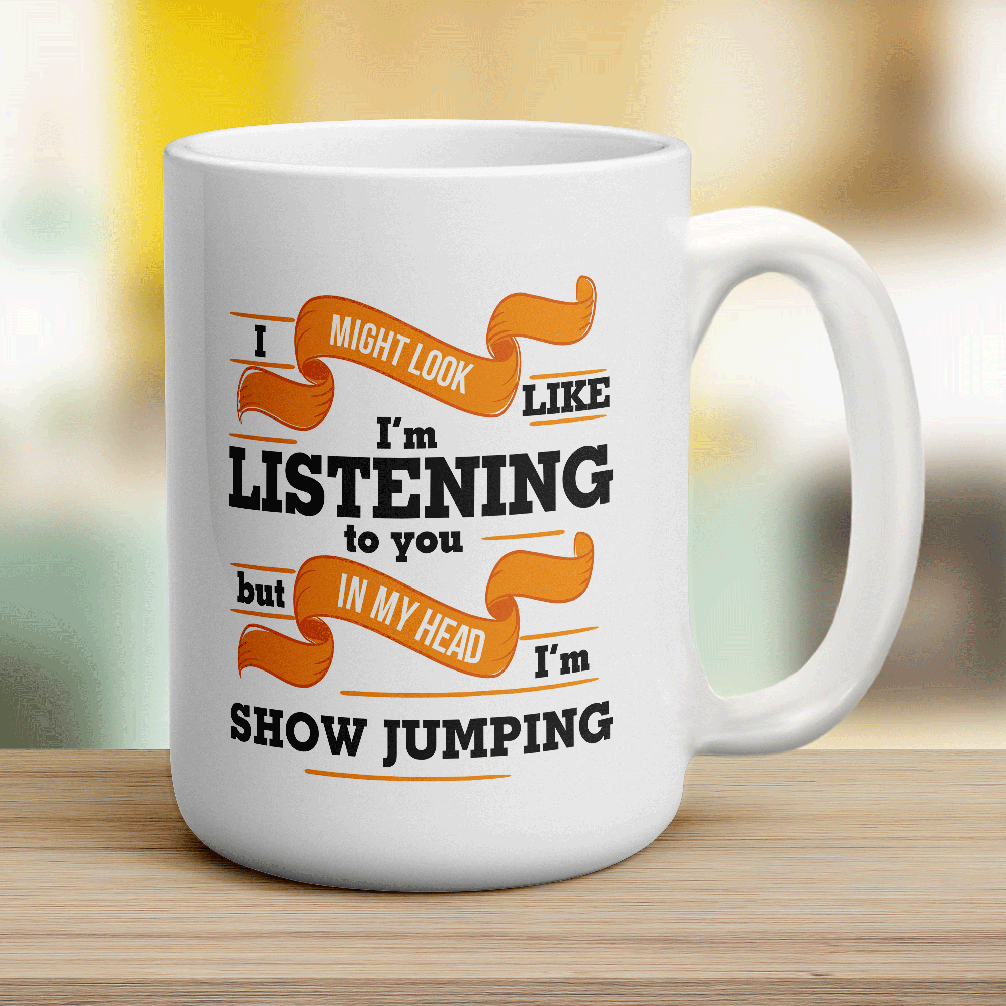 In My Head I'm Show Jumping Mug