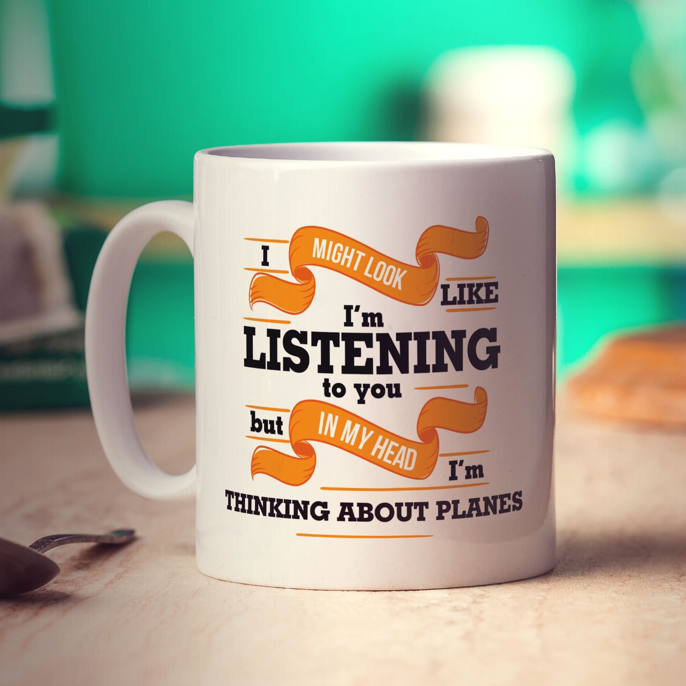 I Might Look Like I'm Listening to you But In My Head I'm Thinking About Planes Mug