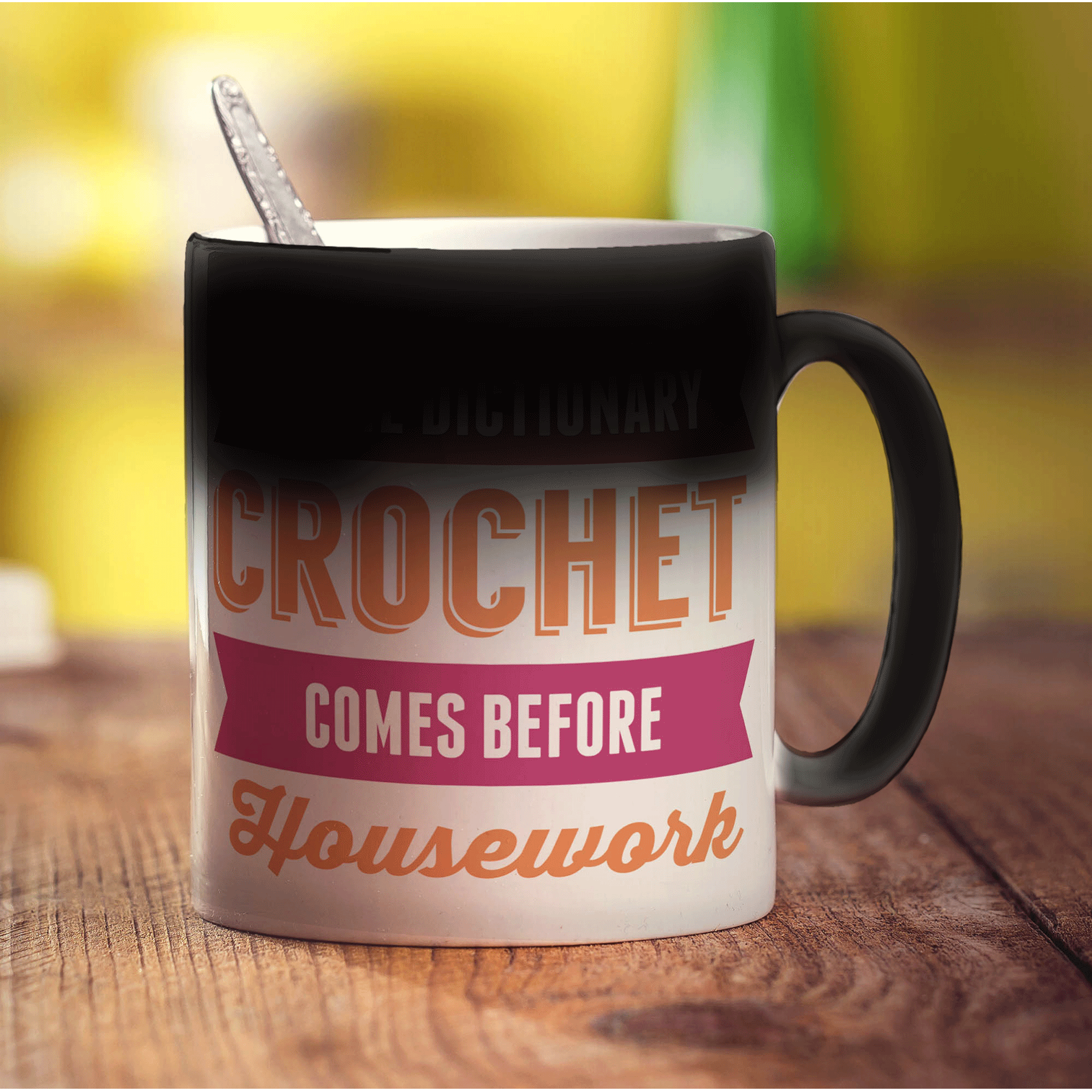 In The Dictionary Crochet Comes Before Housework Mug - Standard 330ml (11oz) / Magic Mug