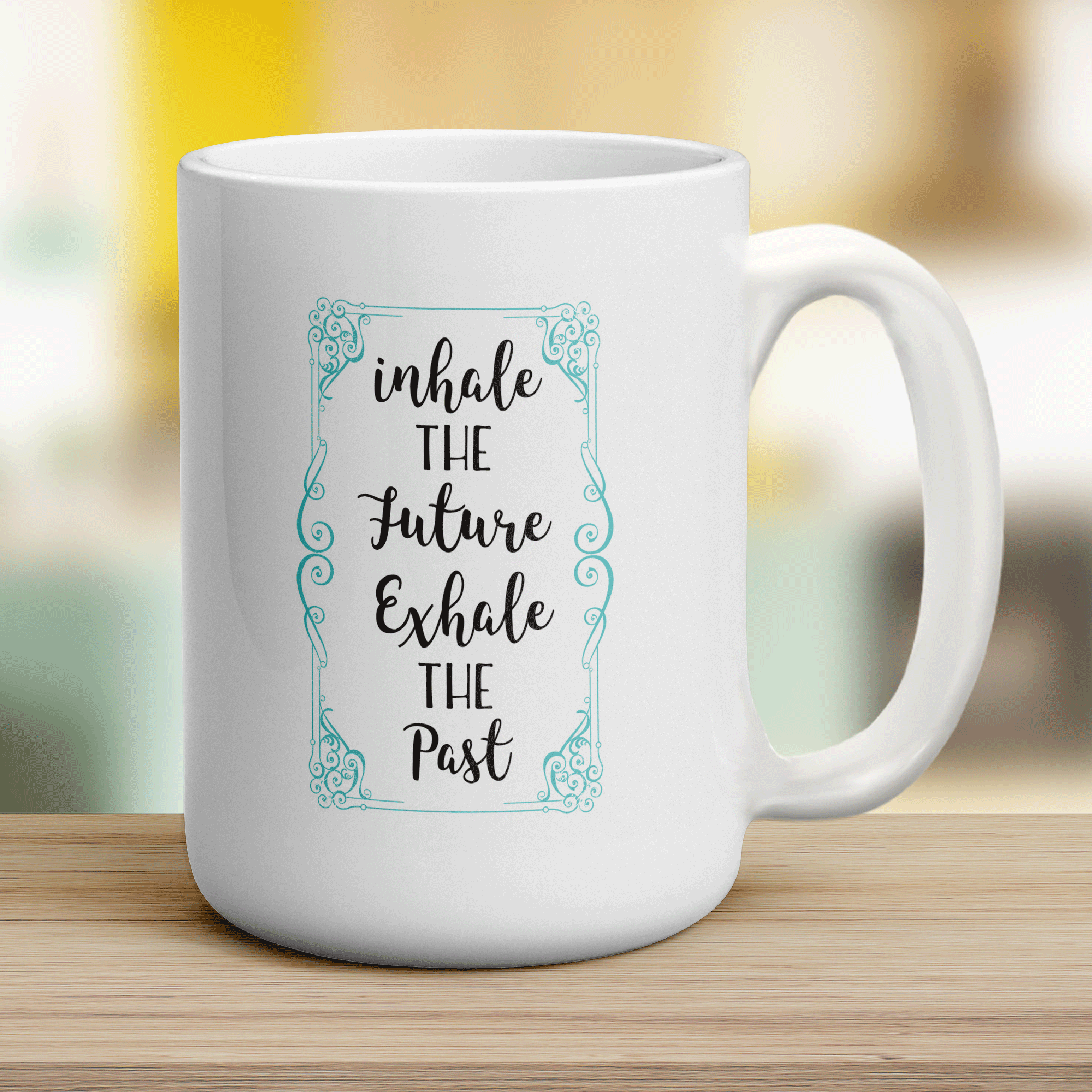 Inhale The Future Exhale The Past Mug - Jumbo 440ml (15oz) / White