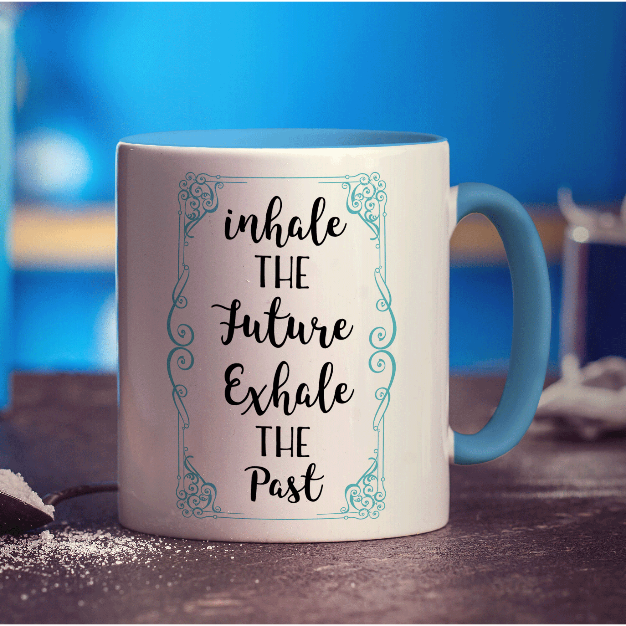 Inhale The Future Exhale The Past Mug - Standard 330ml (11oz) / Blue