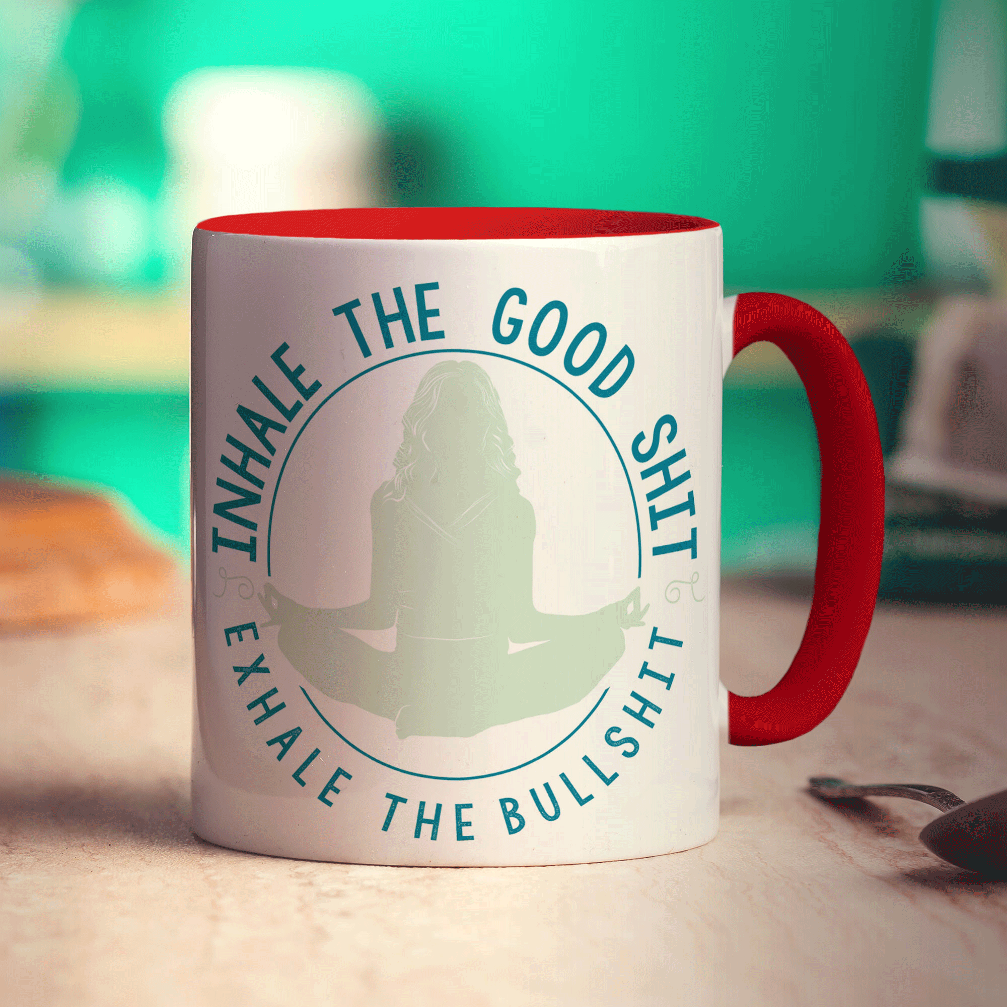 Inhale The Good Shit, Exhale The Bullshit Mug - Standard 330ml (11oz) / Red