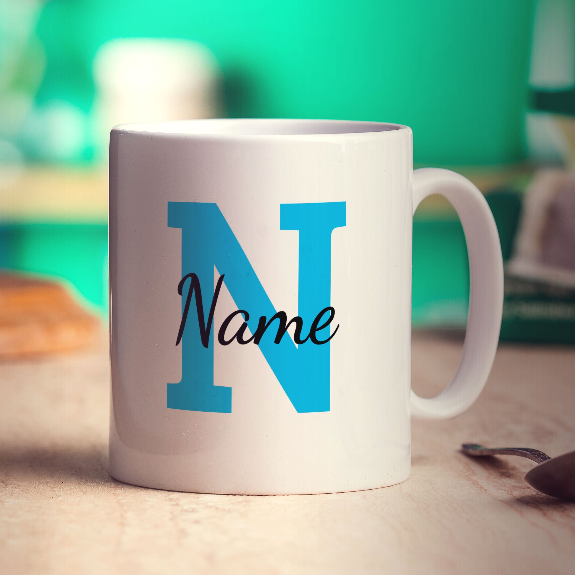 Initial and Name Mug with Photo