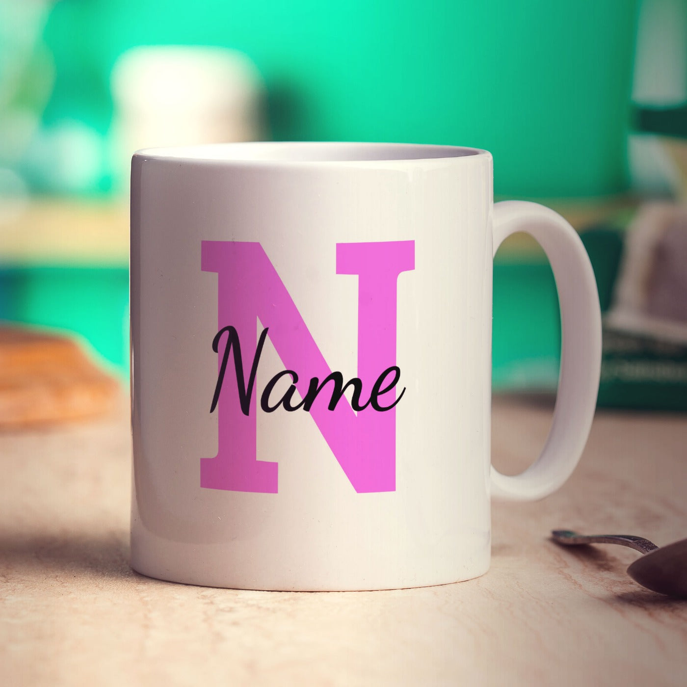 Initial and Name Mug with Photo