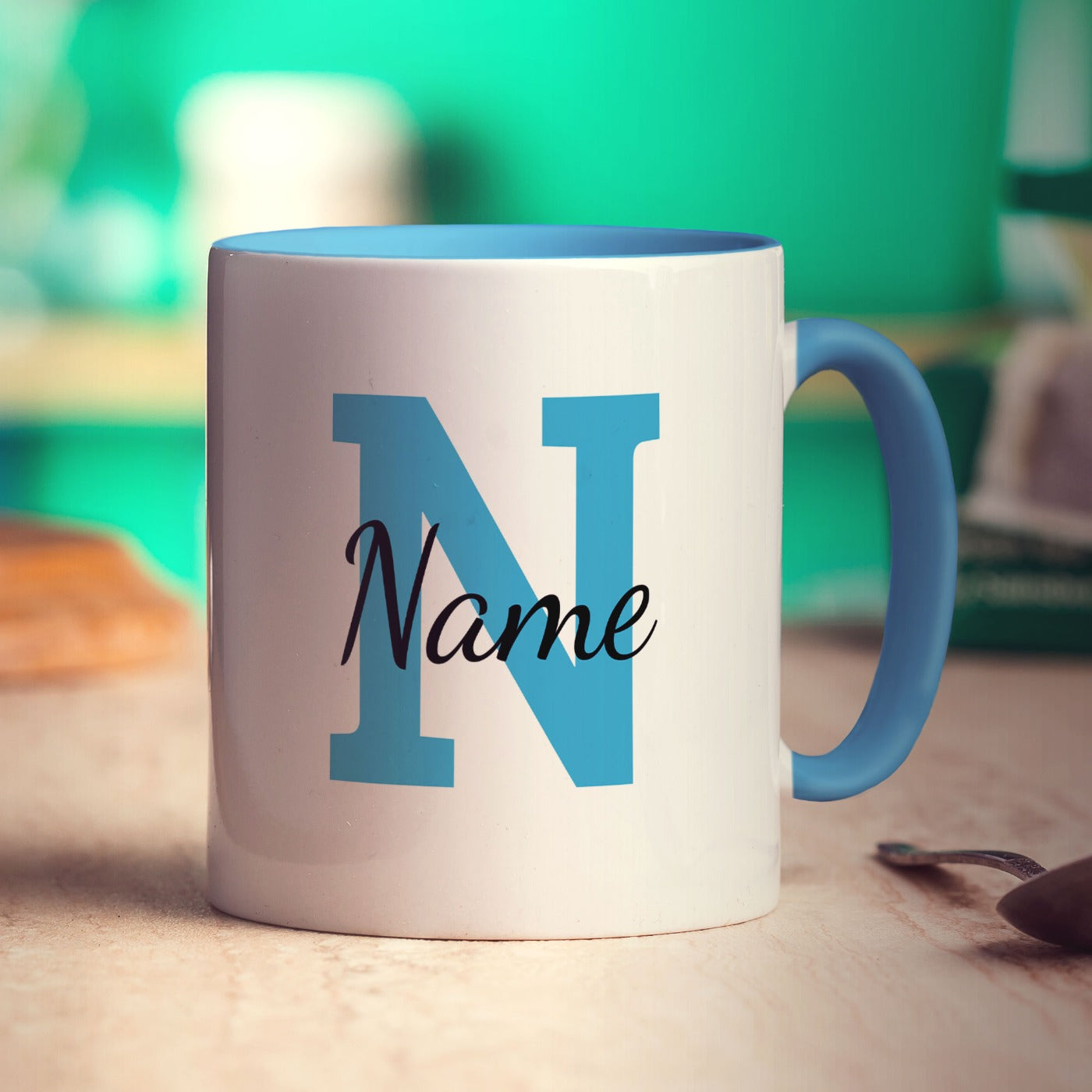 Personalised Mug with Initial and Name