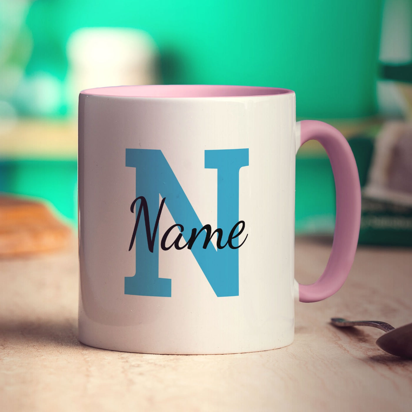 Personalised Mug with Initial and Name