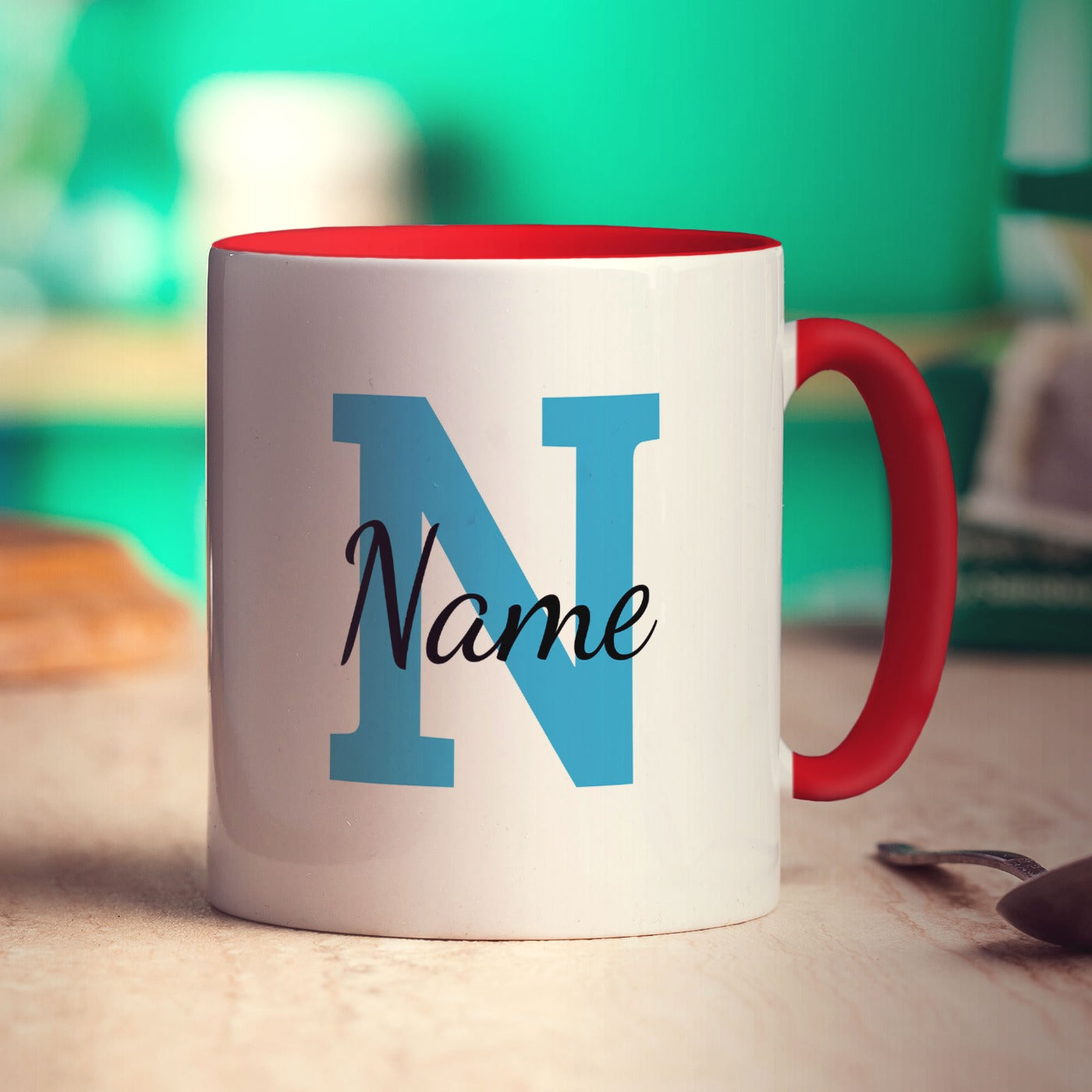 Personalised Mug with Initial and Name
