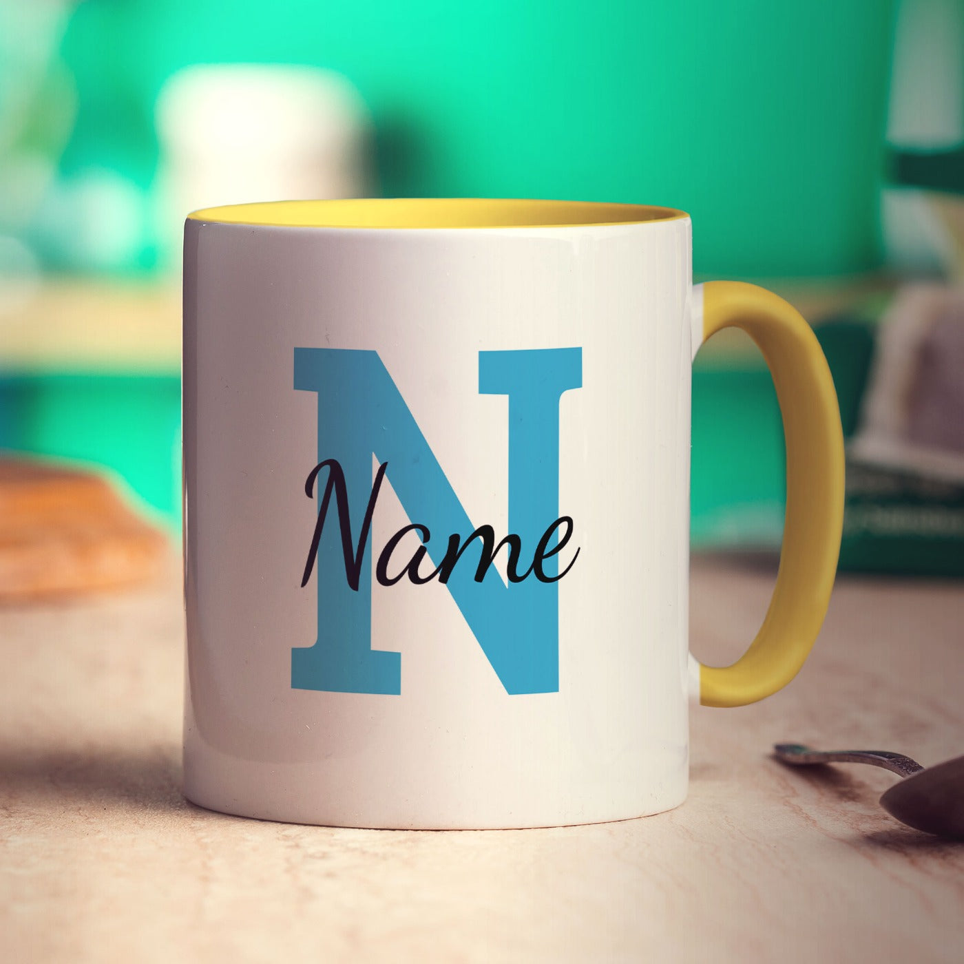 Personalised Mug with Initial and Name