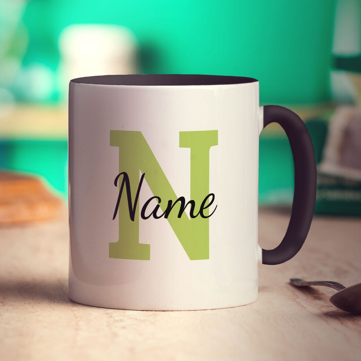 Personalised Mug with Initial and Name