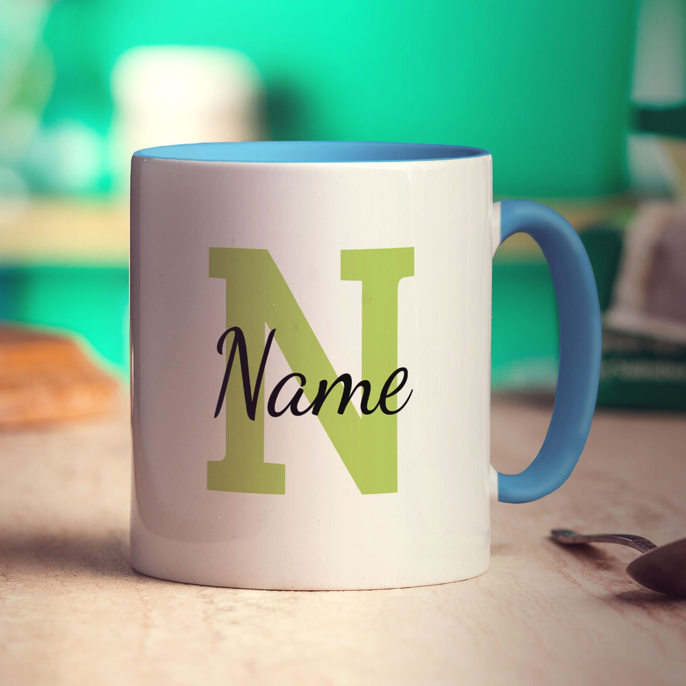 Personalised Mug with Initial and Name